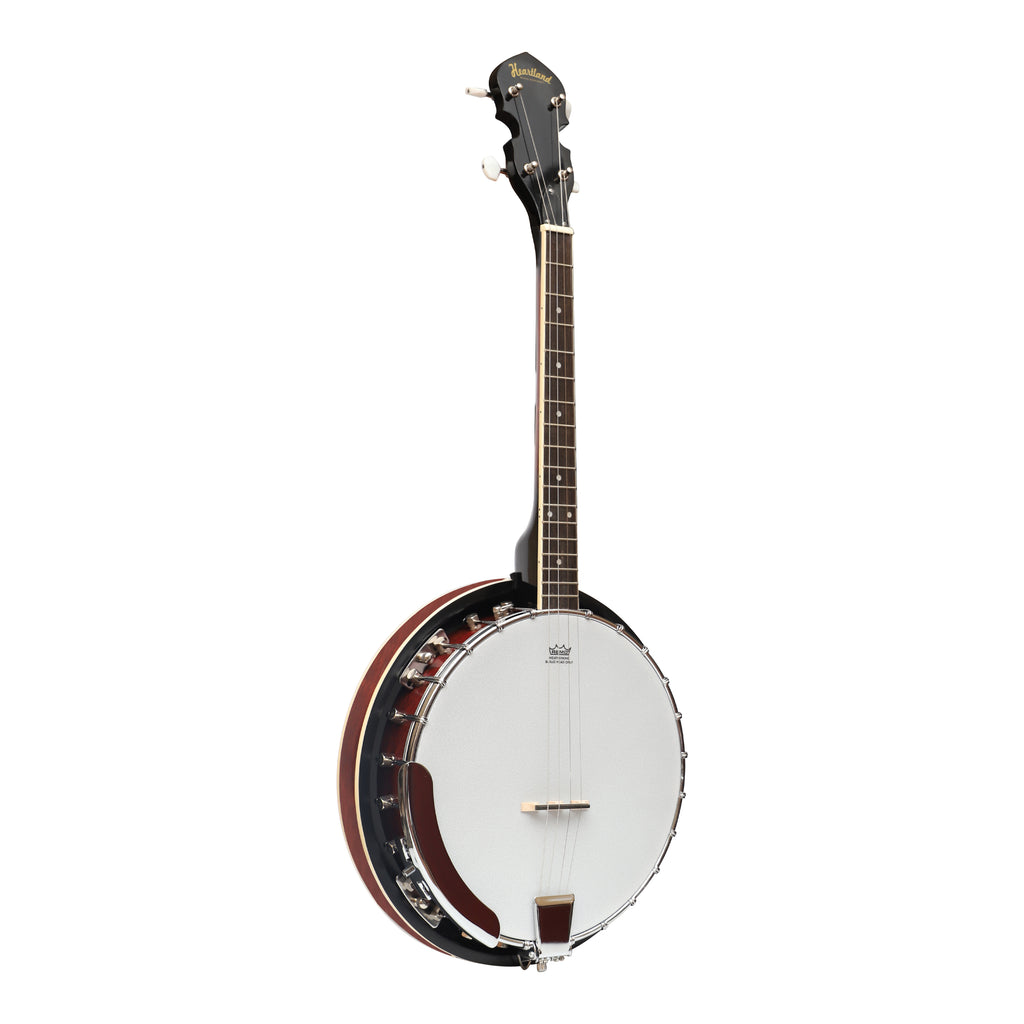 Heartland 4 String Banjo Closed Solid Back 17 Fret, 4 String Irish Tenor Banjo Short scale