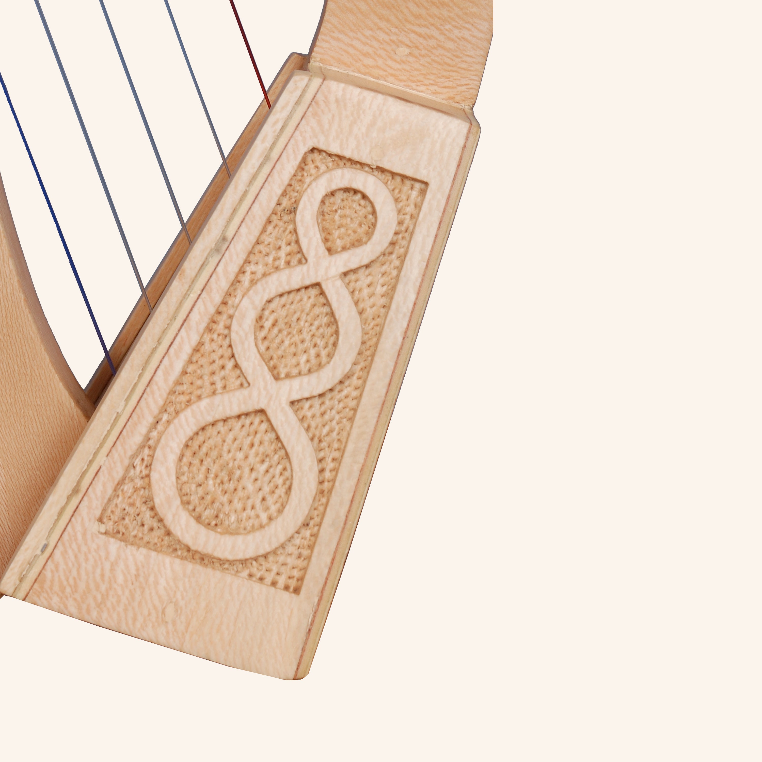 O'Carolan Harp, 5 String Lacewood Knotwork