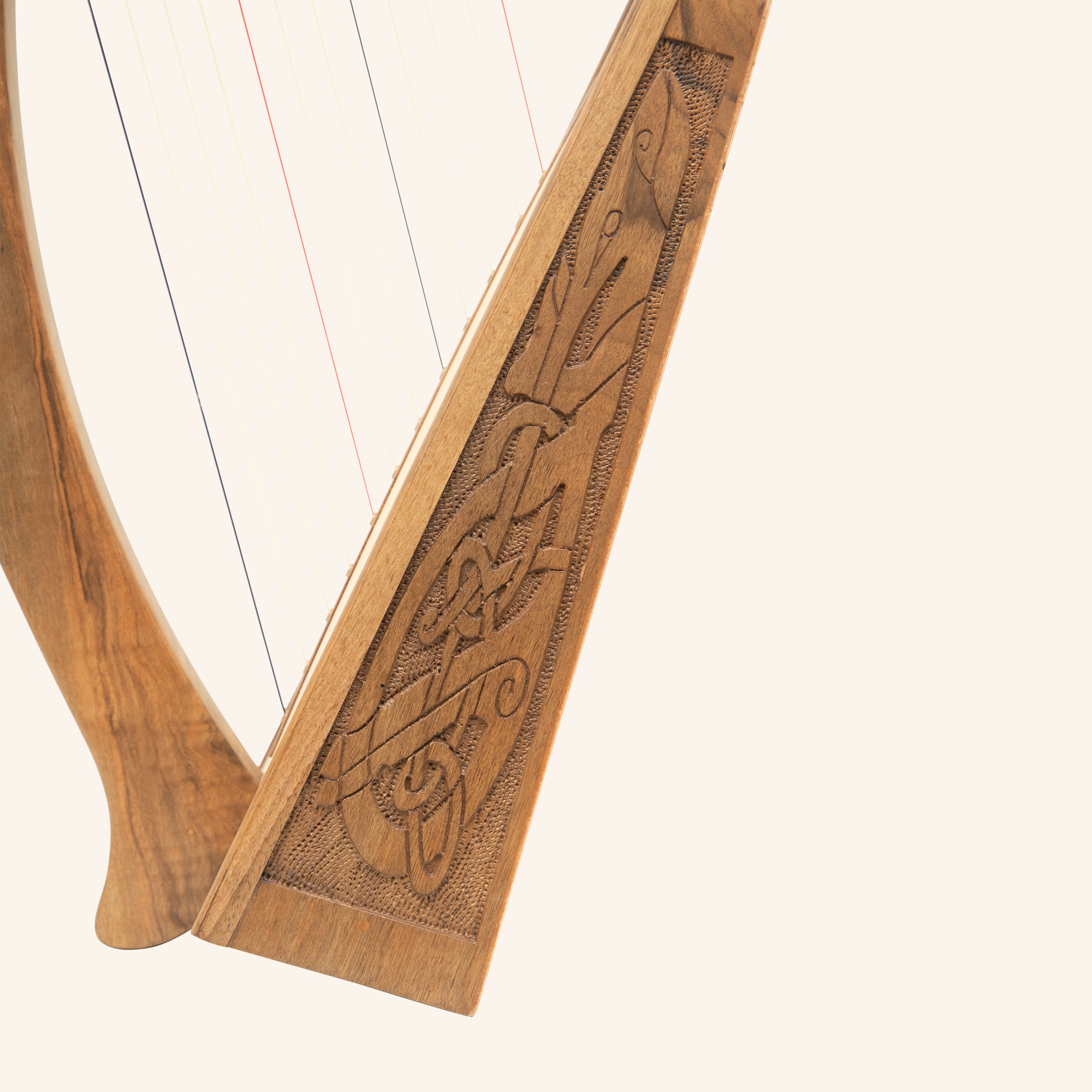 12 String O'Carolan Harp Celtic Dragon, Mini Celtic Harp