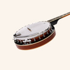 Heartland 5 String Irish Banjo Left Handed Player Series 24 Bracket with Closed Solid Back Sunburst Finish