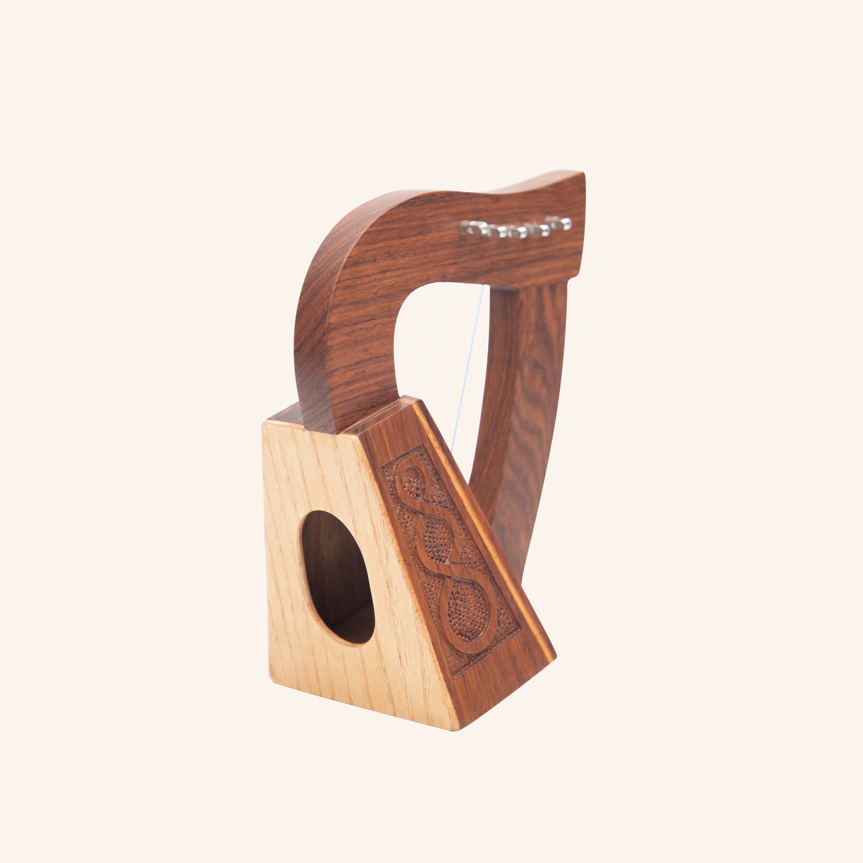 O'carolan Harp, 5 String Rosewood Knotwork