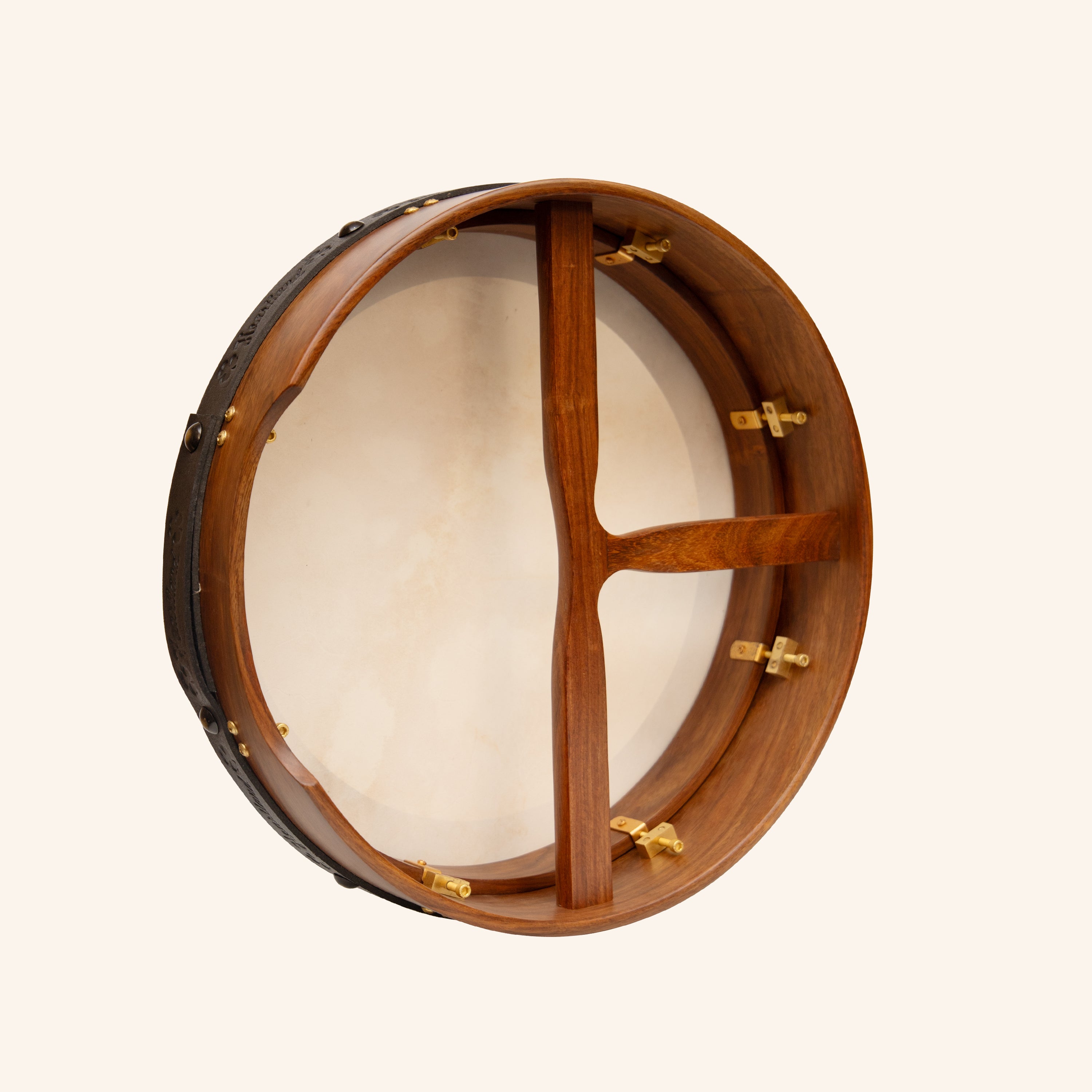 Muzikkon 16"X4" Heartland Tunable Irish Bodhran with T-BAR & Taped Finish Deep Tune