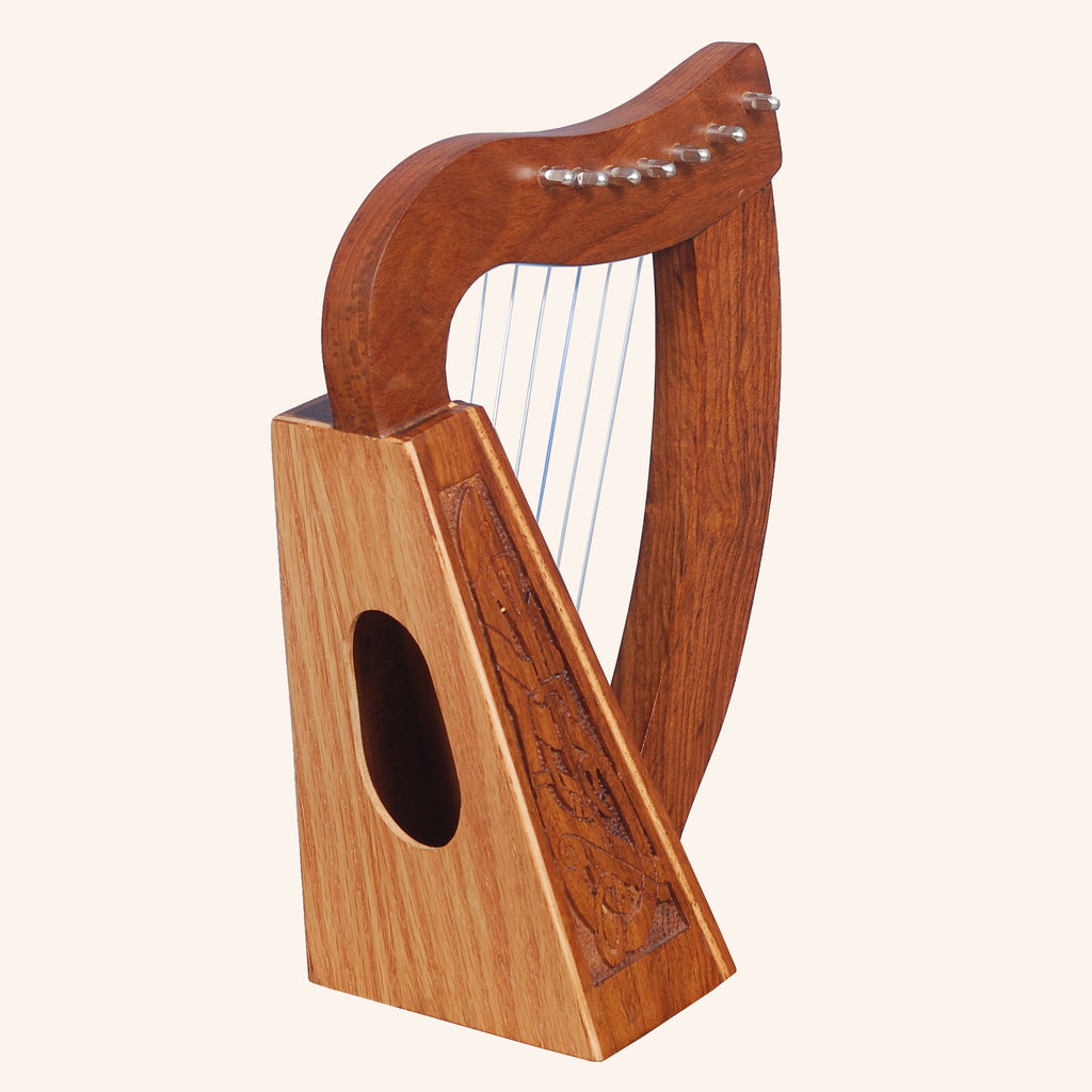 Muzikkon O'Carolan Harp, 7 String Rosewood Celtic Dragon