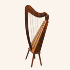 Cross Strung Harp, 38 String Rosewood