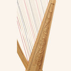 Cross Strung Harp, 38 Strings Ashwood