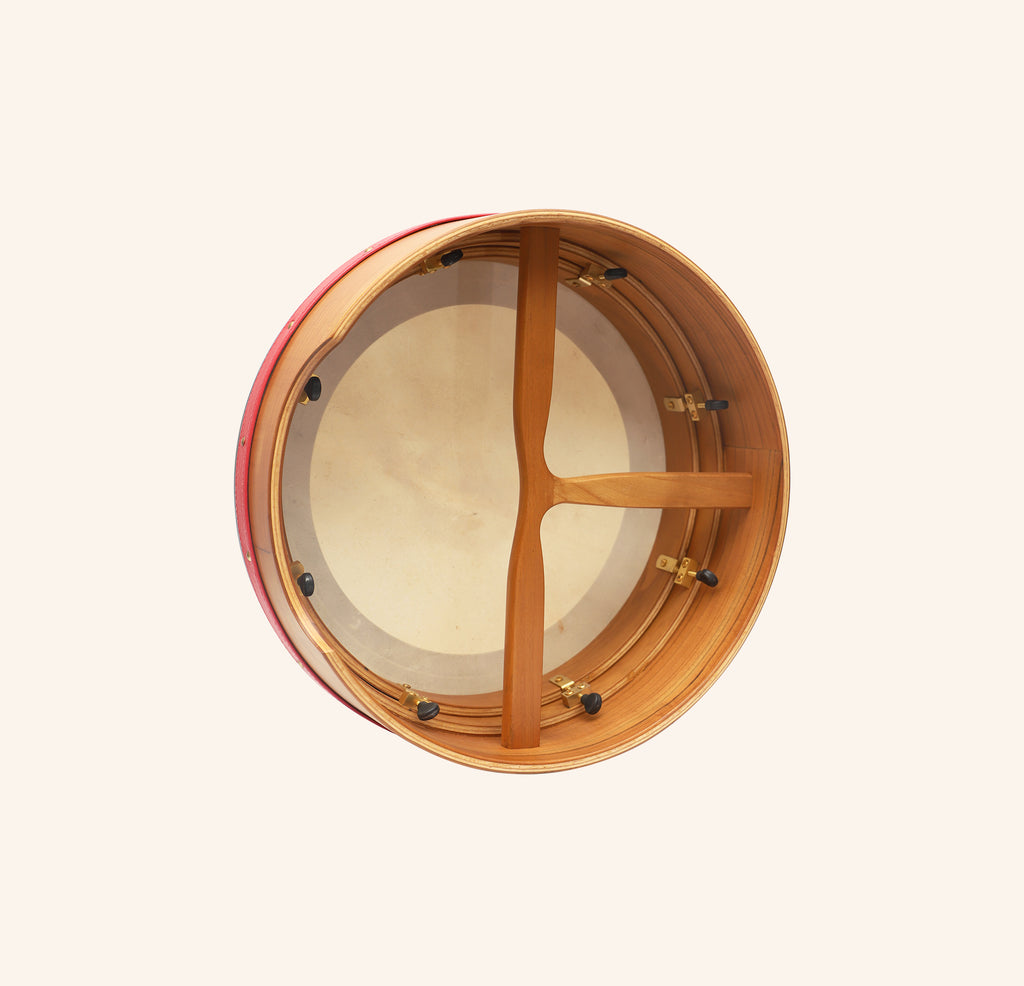 Muzikkon 16”x5" (40.5x12.5 Cm) Premium Celtic Irish Bodhran With Easy Tune System Deep Rim T- Bar & Taped Finish
