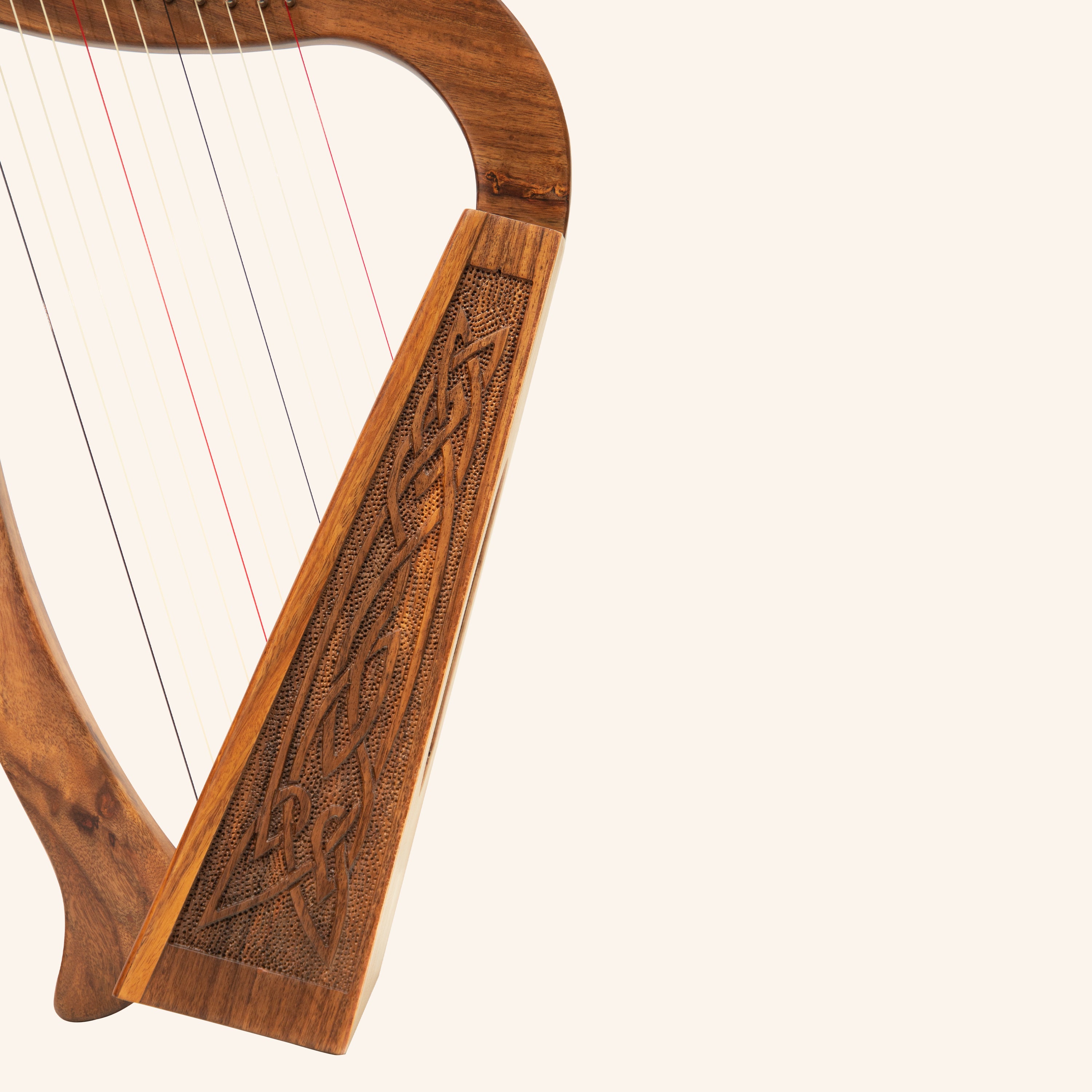 12 String O'Carolan Harp Knotwork, Mini Celtic Harp