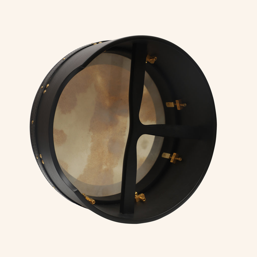Muzikkon 14"X6" Heartland Tunable Irish Bodhran Drum Deep Rim with T-BAR & Taped Finish Deep Tune