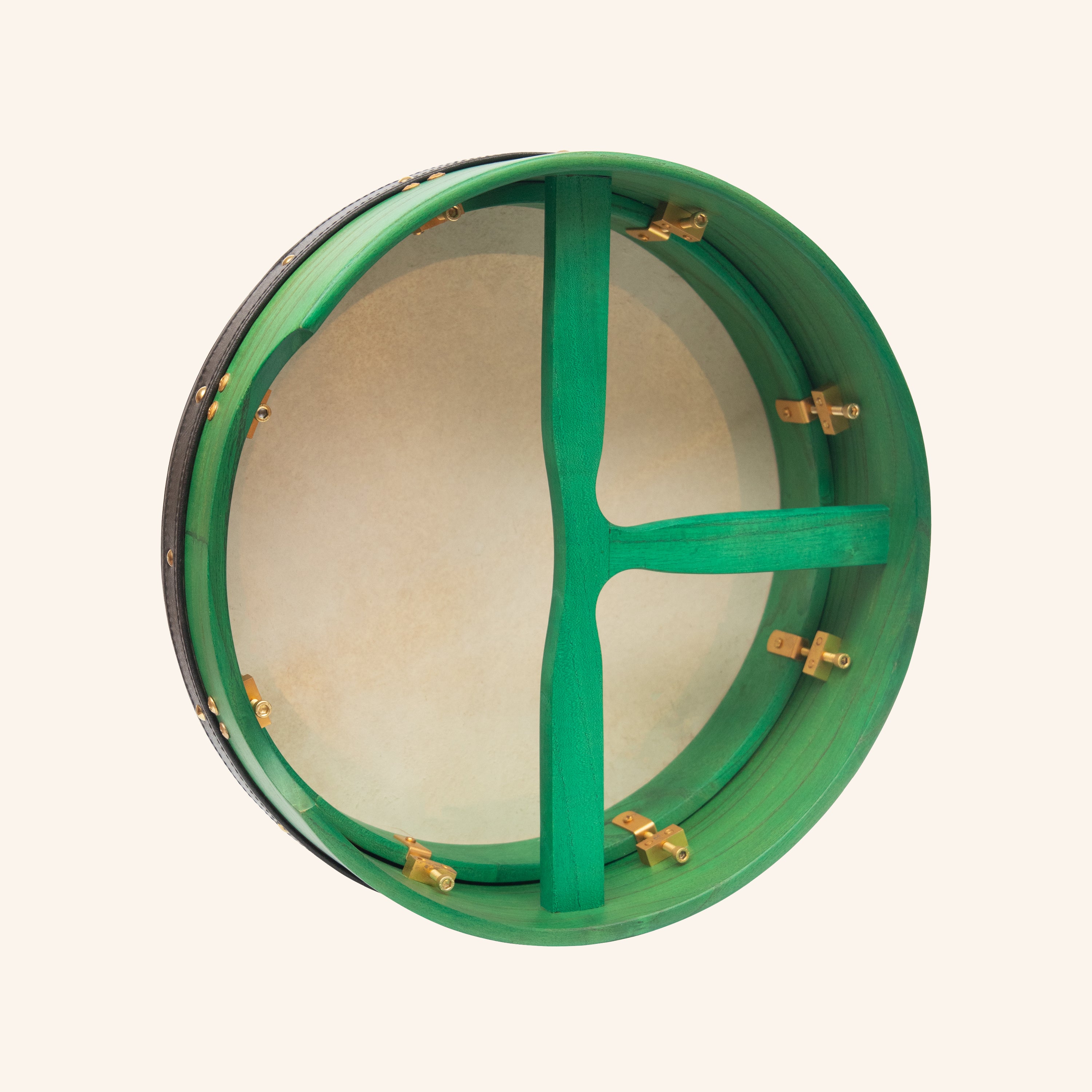 Muzikkon 16"X4" Heartland Tunable Irish Bodhran with T-BAR & Taped Finish Deep Tune