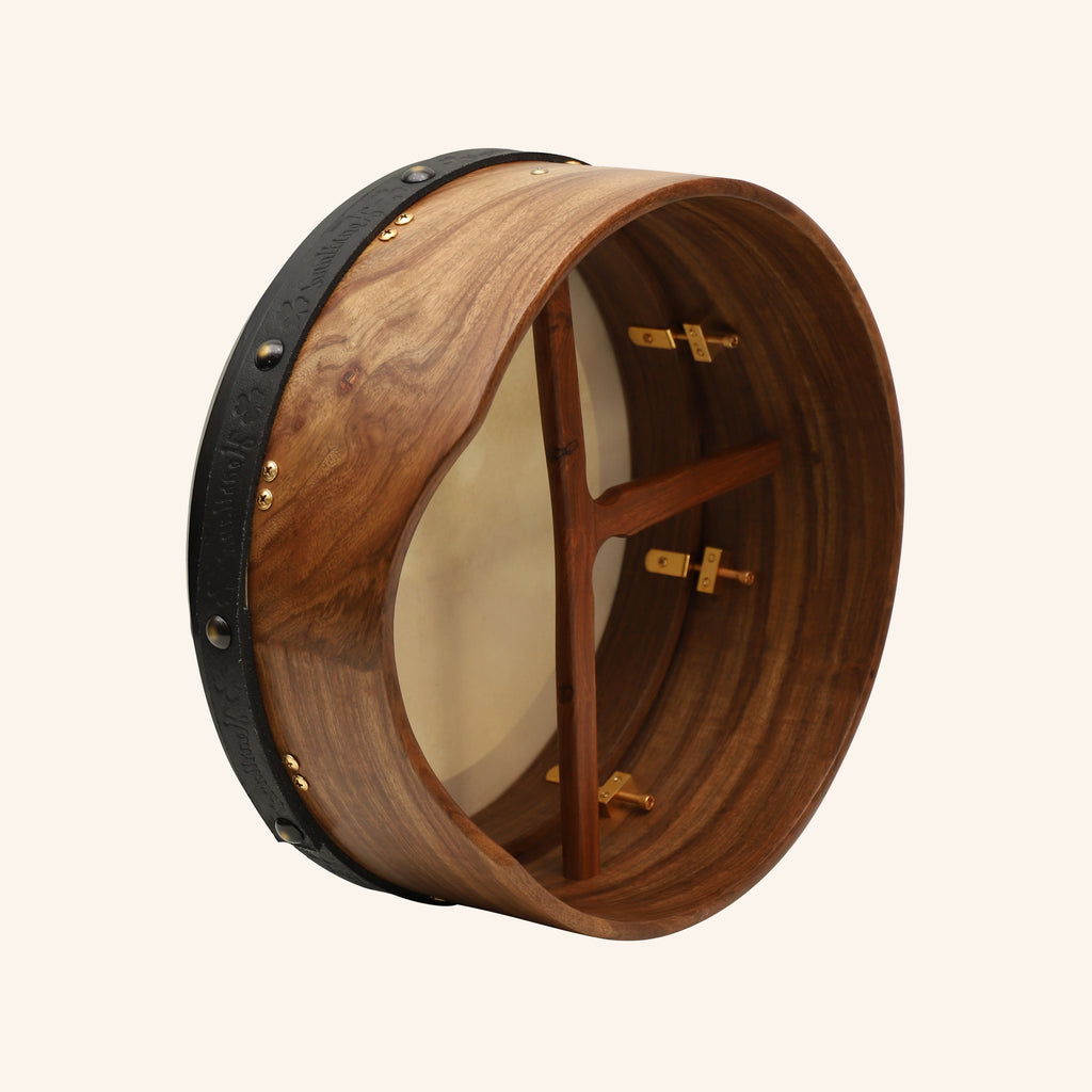 Muzikkon 14"X6" Heartland Tunable Irish Bodhran Drum Deep Rim with T-BAR & Taped Finish Deep Tune
