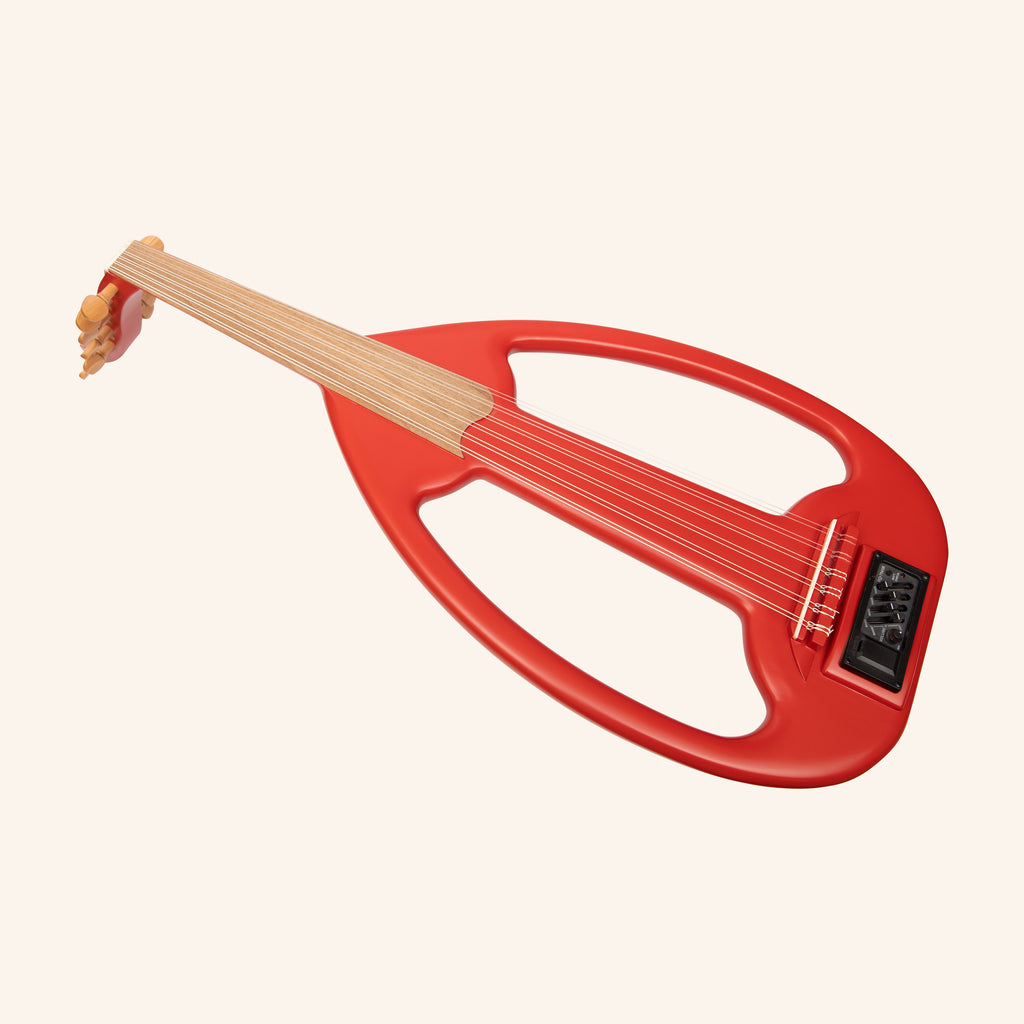Muzikkon Electric Arabic Frame Oud With Pegs, Lacewood Red