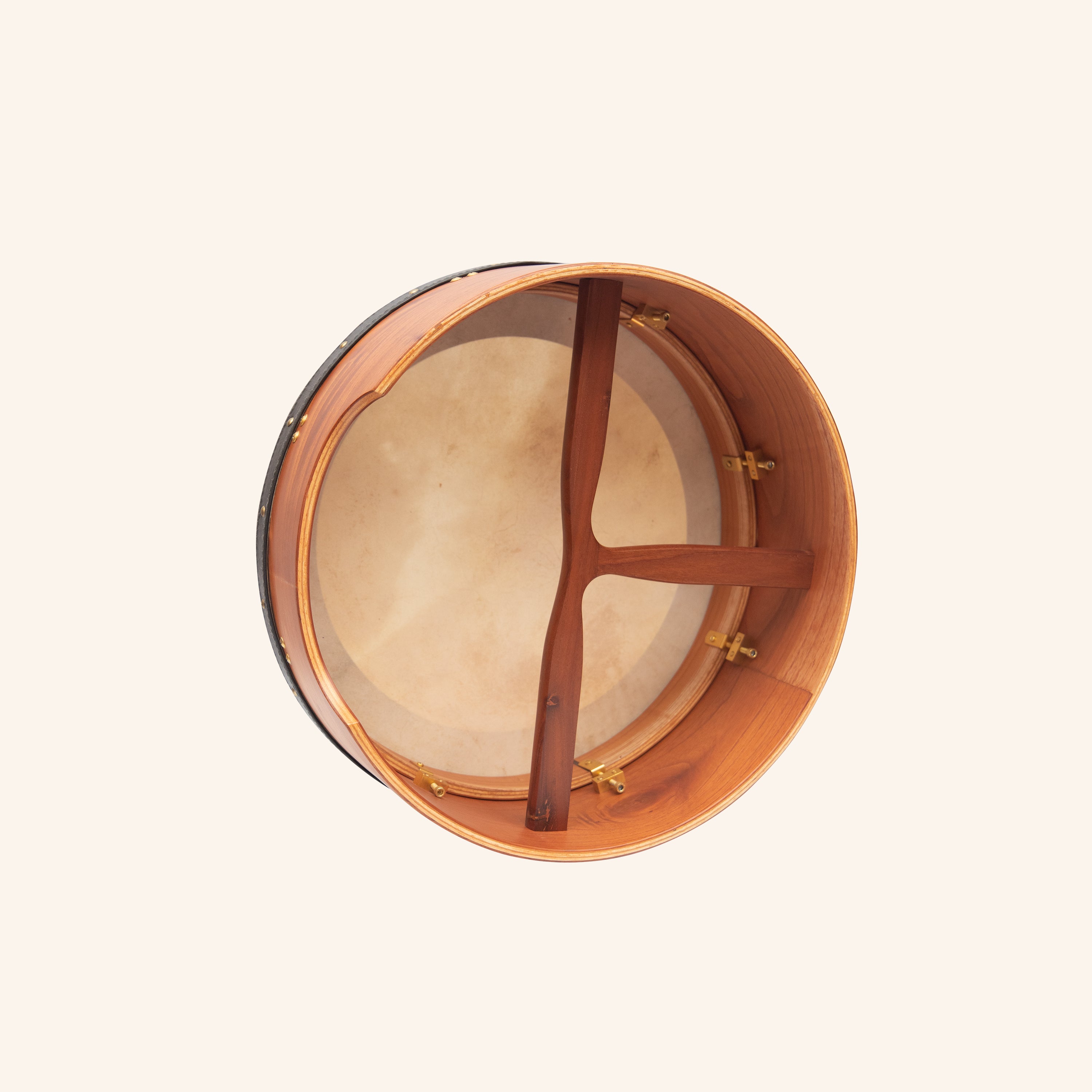 Muzikkon 16"X6" Heartland Tunable Irish Bodhran Drum Deep Rim with T-BAR & Taped Finish Deep Tune, Celtic Irish Bodhran