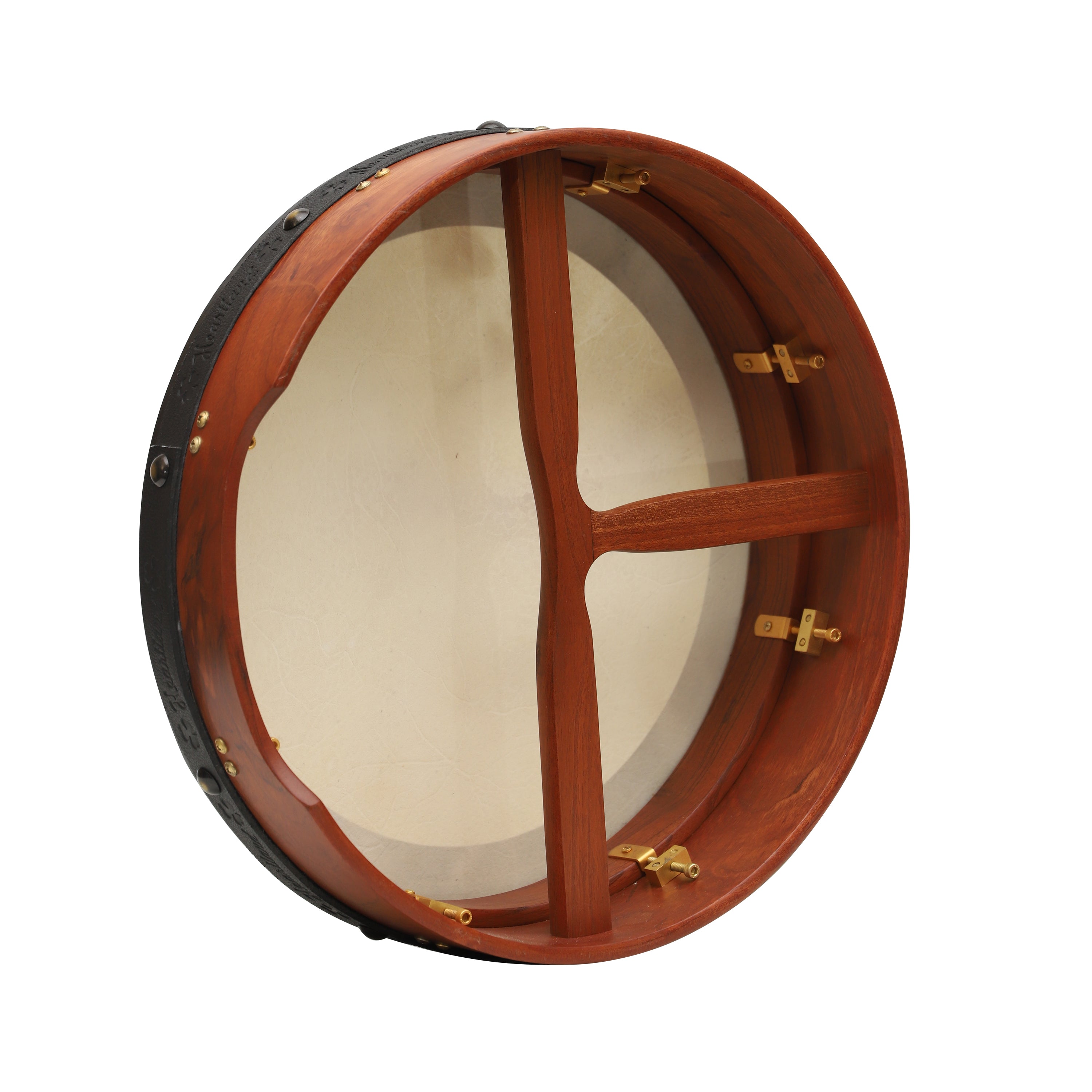 Muzikkon 16"X4" Heartland Tunable Irish Bodhran with T-BAR & Taped Finish Deep Tune