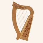 O'Carolan Harp, 8 String Lacewood Celtic Dragon