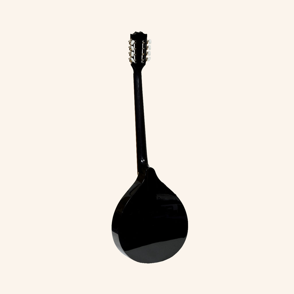 Traditional Irish Bouzouki With EQ, 8 Strings Black Gloss Maple Body with Spruce Top
