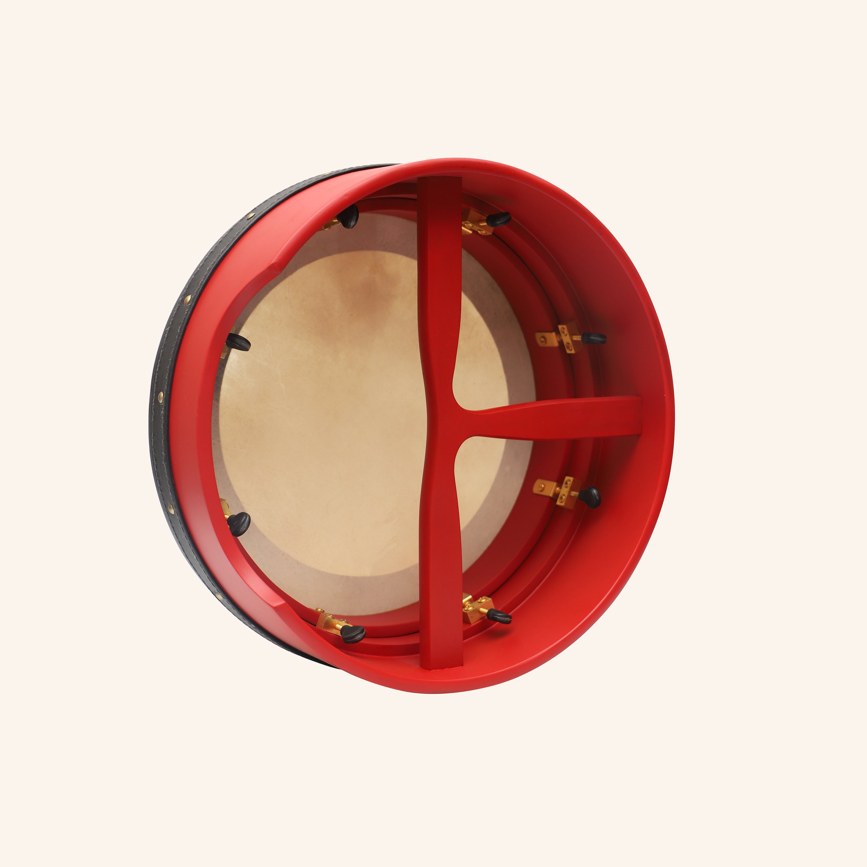 Muzikkon 15”x5" (38x12.5 cm) Premium Celtic Irish Bodhran With Easy Tune System Deep Rim T- Bar & Taped Finish