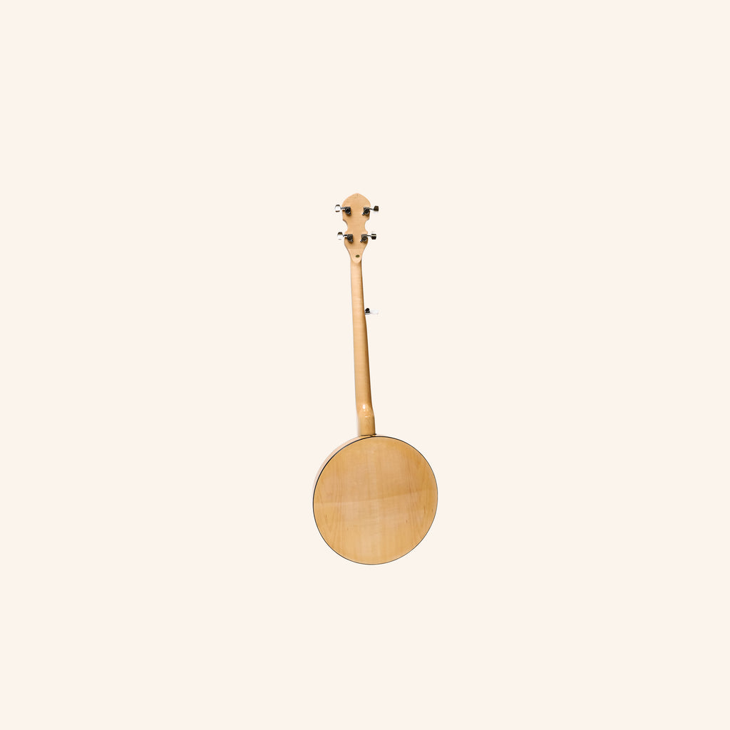 Heartland 5 String Deluxe Irish Banjo 24 Bracket with Closed Solid Back Maple Finish