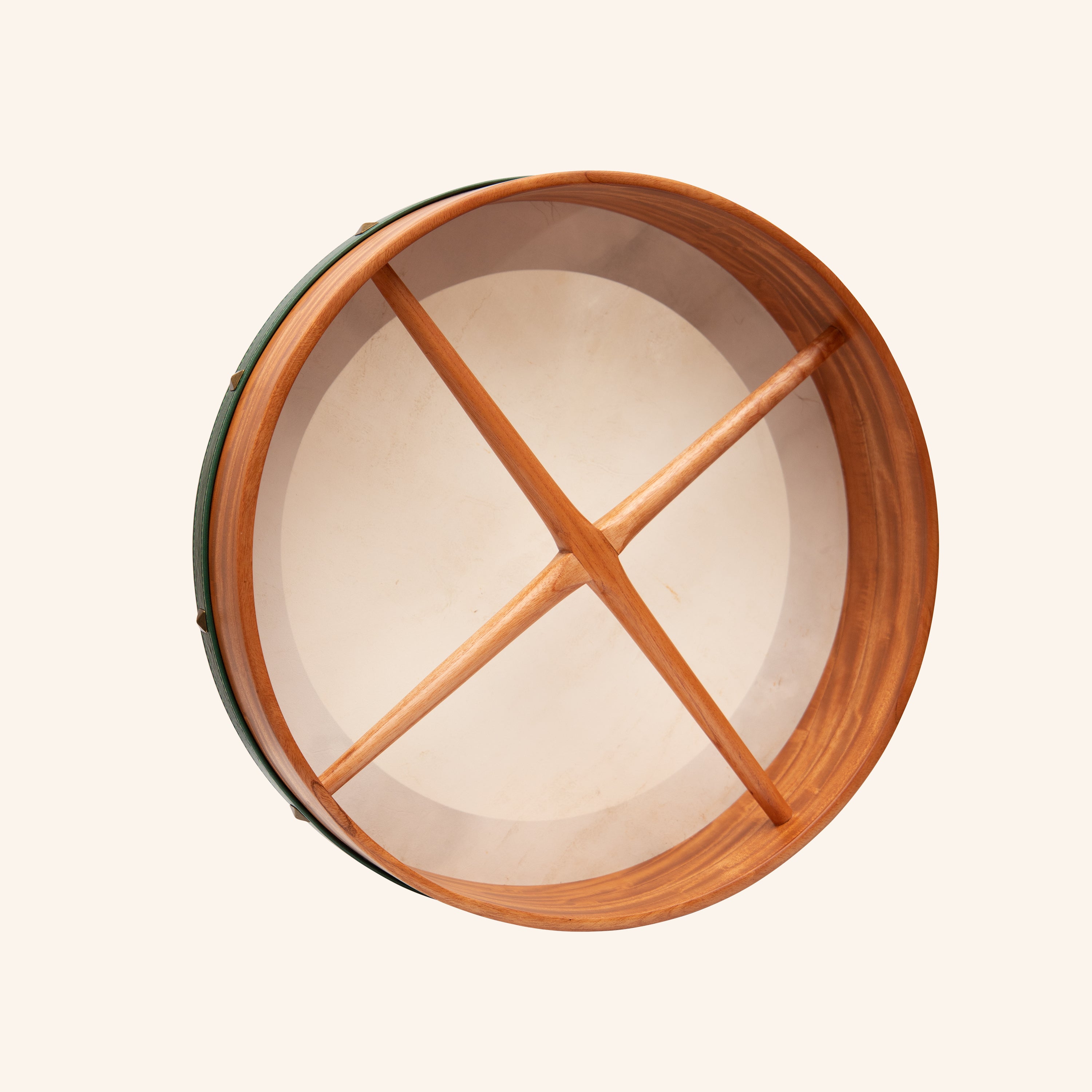 18"x4" (45.5x10 cm) Heartland Non Tunable Bodhran Red Cedar Cross Bar Tapped Deep Tune
