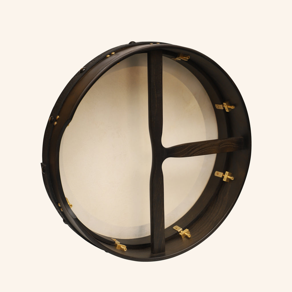 Muzikkon 18"X4" Heartland Tunable Irish Bodhran Drum with T-Bar & Taped Finish Deep Tune