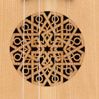 HEARTLAND BAROQUE UKULELE, 4 STRING BARITONE VARIEGATED WALNUT AND LACEWOOD LEFT HANDED