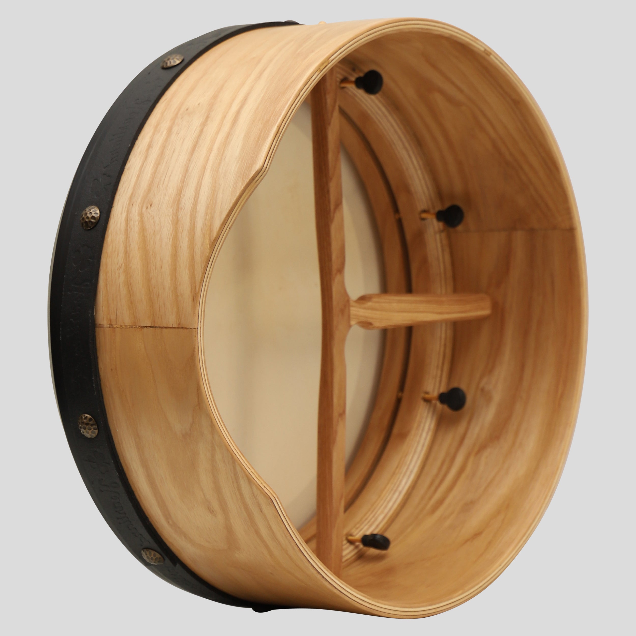 Muzikkon 15”x6" Premium Celtic Irish Bodhran with Easy Tune System Deep Rim T-BAR & Taped Finish