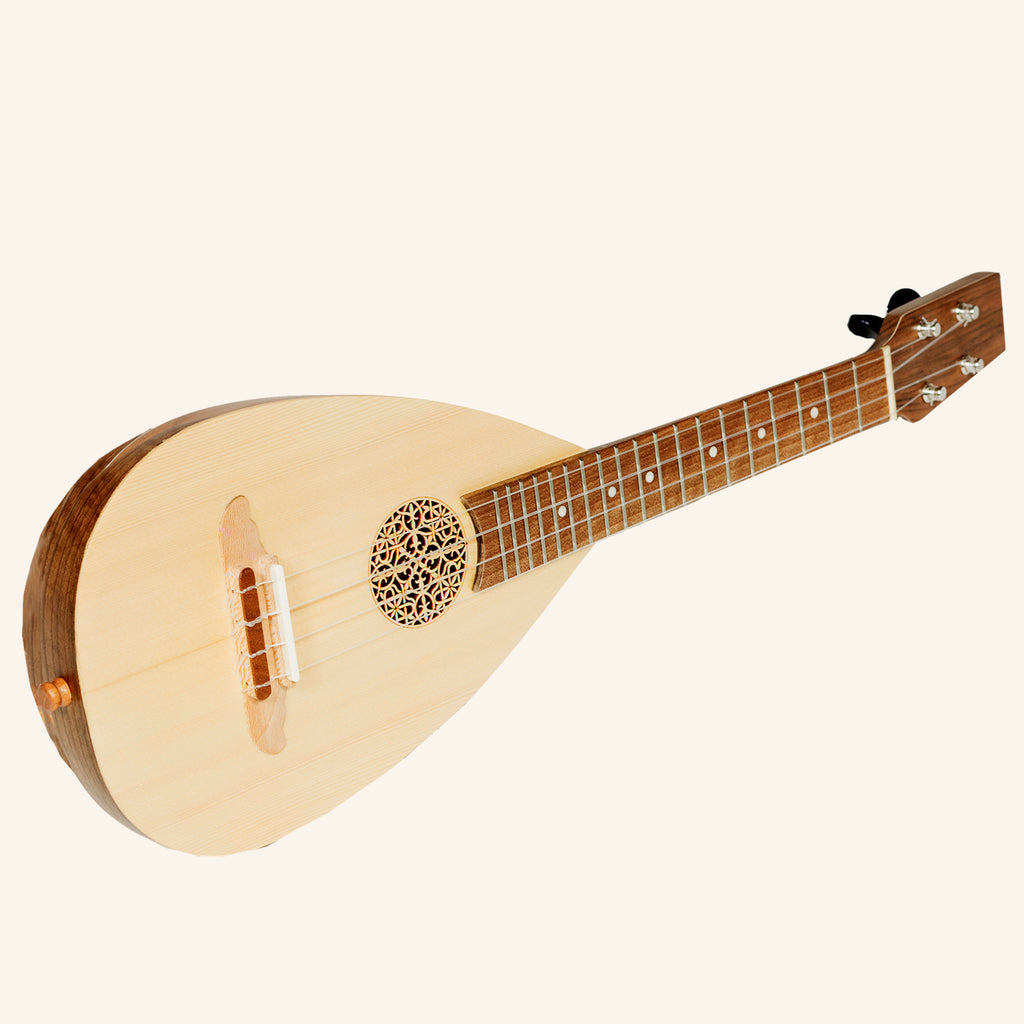 Heartland Baroque Ukulele, 4 String Baritone Walnut