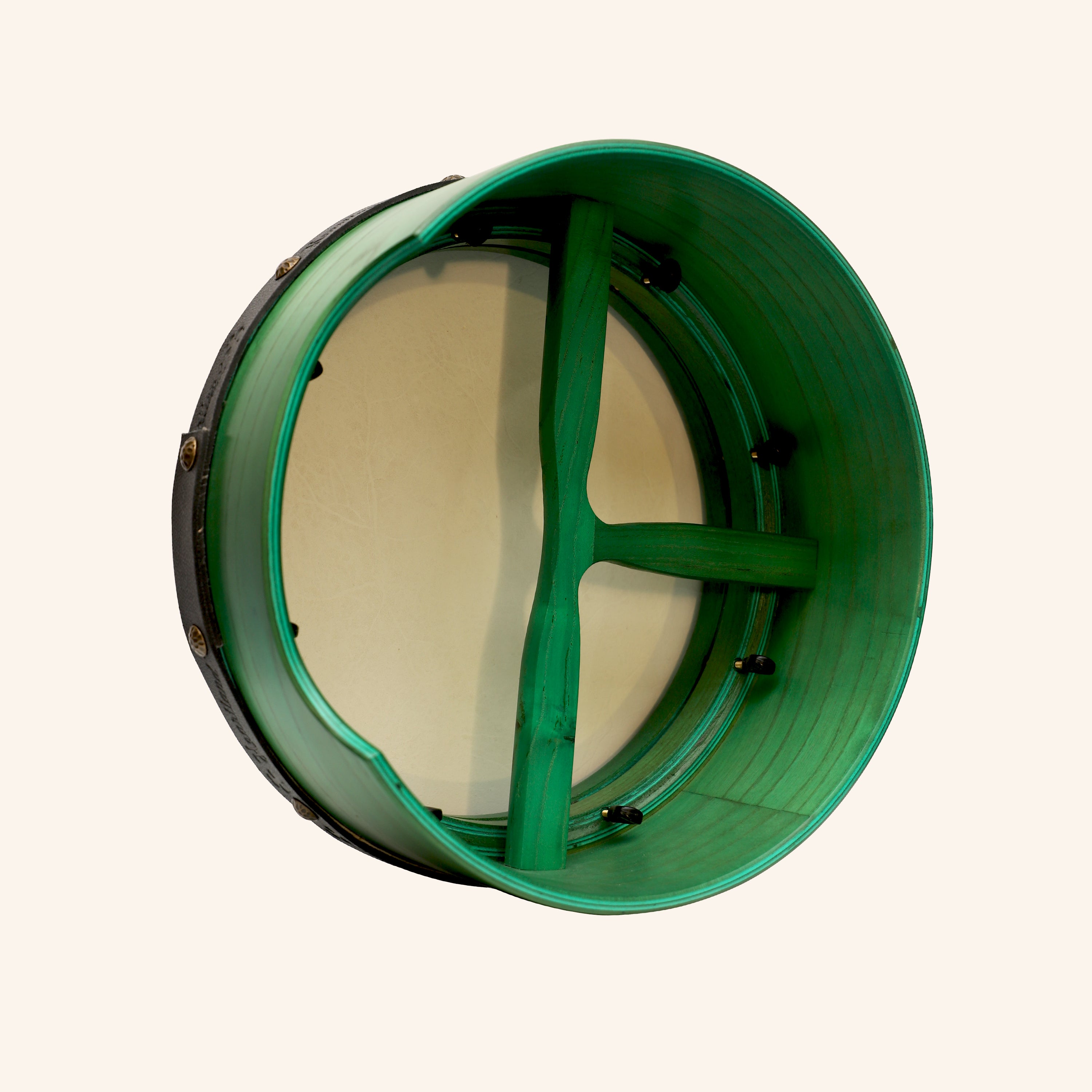 Muzikkon 14”x6" Premium Celtic Irish Bodhran with Easy Tune System Deep Rim T-BAR & Taped Finish