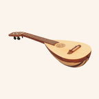 Heartland Baroque Ukulele, 4 String Soprano Variegated Rosewood and Lacewood