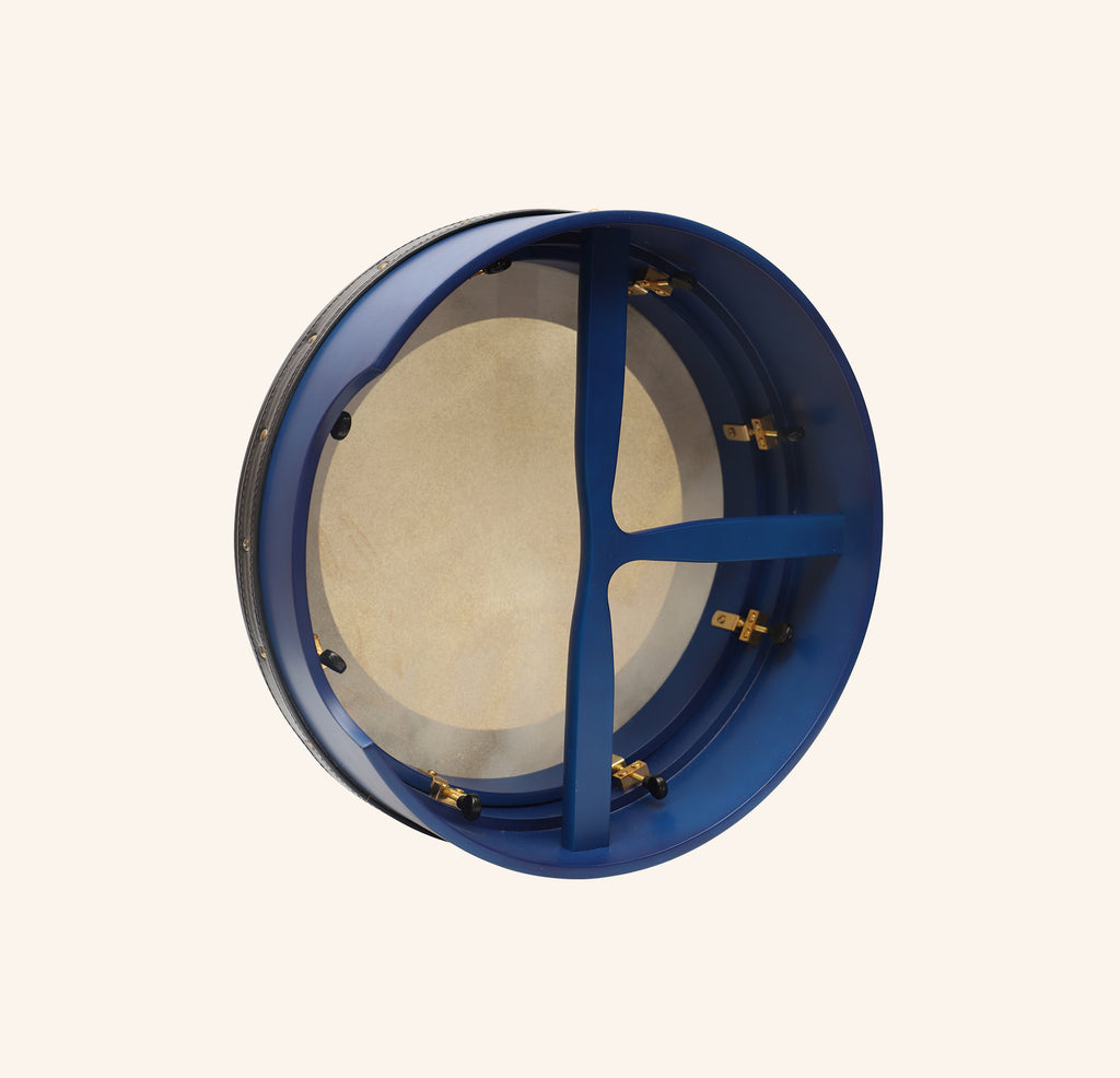 Muzikkon 14”x5" (35.5x12.5 cm) Premium Celtic Irish Bodhran With Easy Tune System Deep Rim T- Bar & Taped Finish