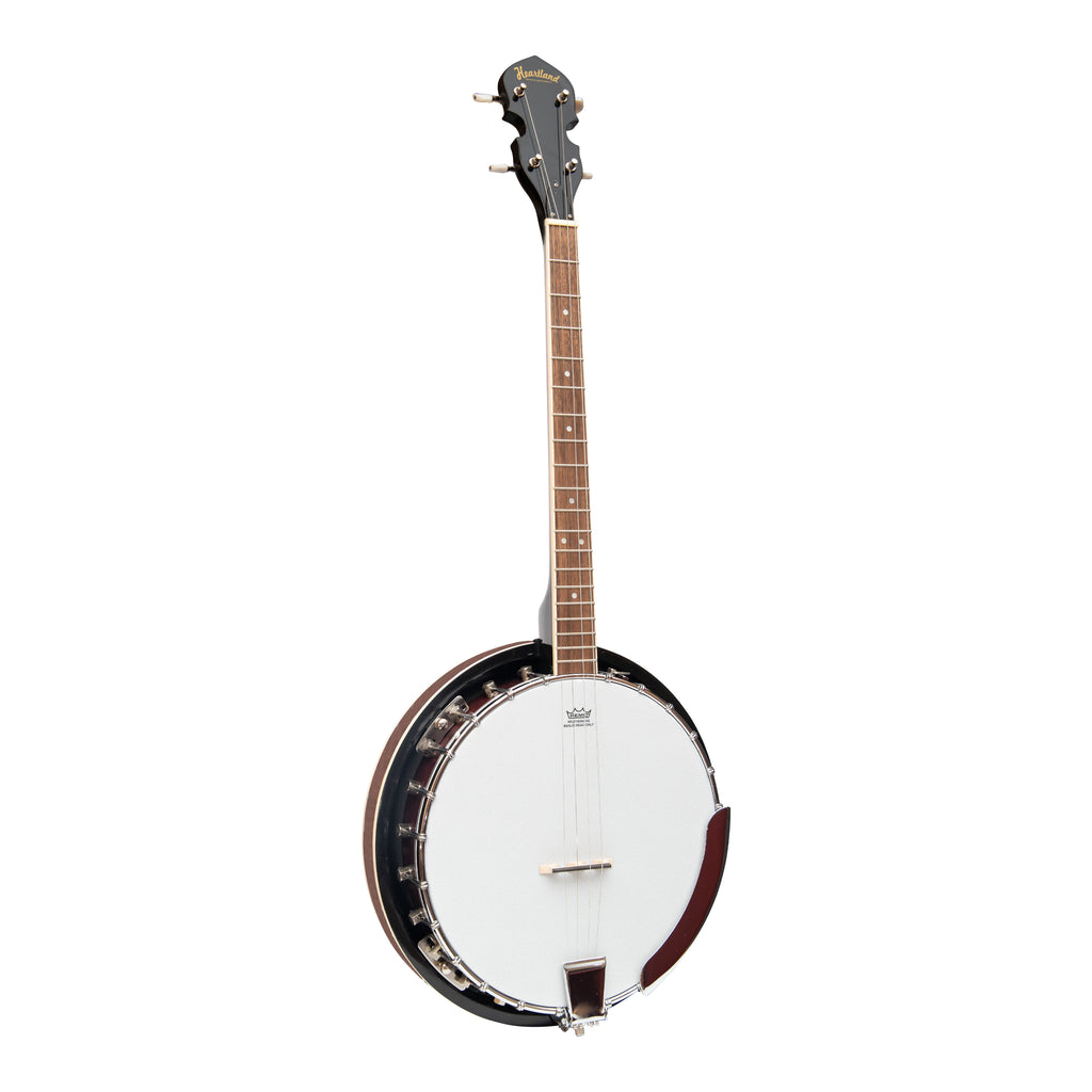 Heartland 4 String Banjo 19 Frets Irish Tenor Banjo Left Handed 24 Bracket With Closed Solid Back