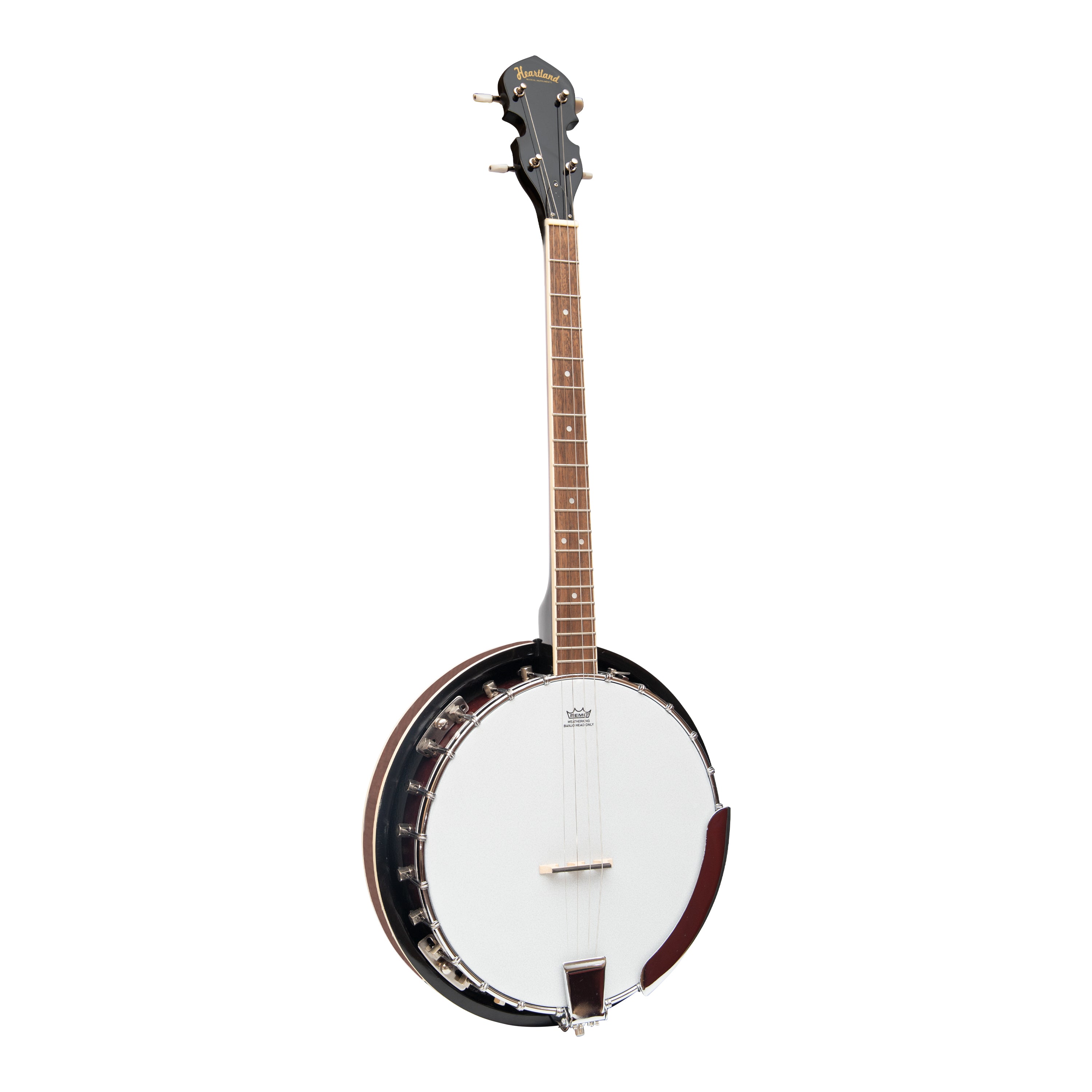 Heartland 4 String Banjo 19 Frets Irish Tenor Banjo Left Handed 24 Bracket With Closed Solid Back