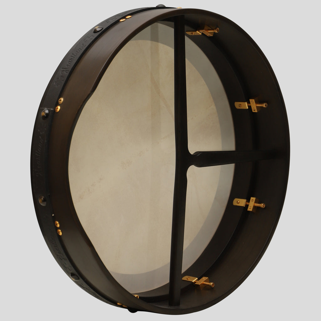 Muzikkon 18"X4" Heartland Tunable Irish Bodhran Drum with T-Bar & Taped Finish Deep Tune