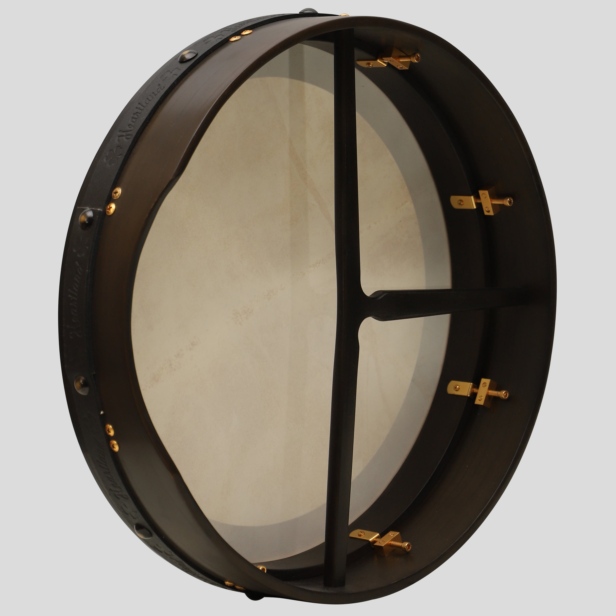 Muzikkon 18"X4" Heartland Tunable Irish Bodhran Drum with T-Bar & Taped Finish Deep Tune