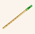 Clare Irish Tin Whistle 2 Part in D Brass Green