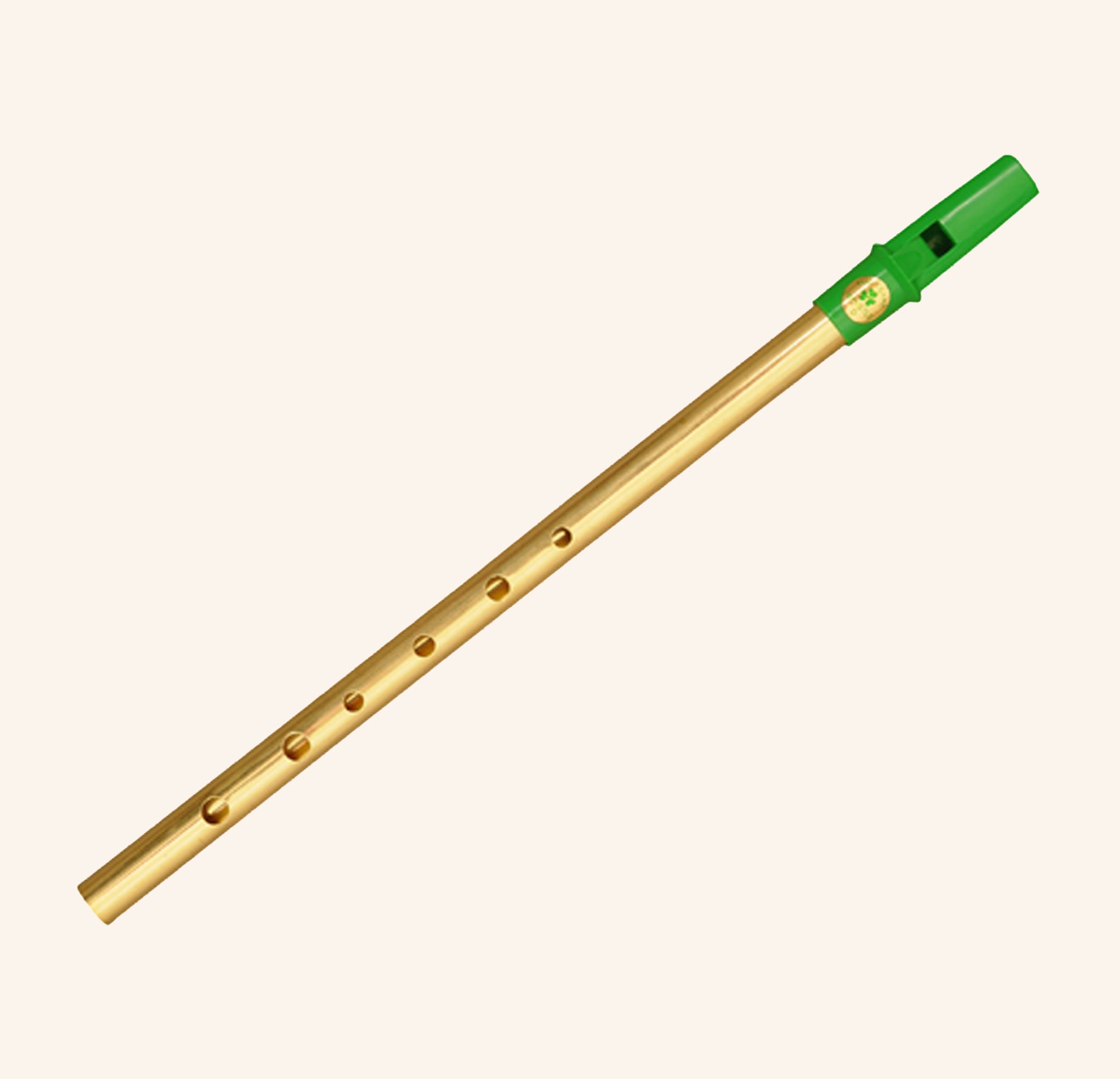 Clare Irish Tin Whistle 2 Part in D Brass Green