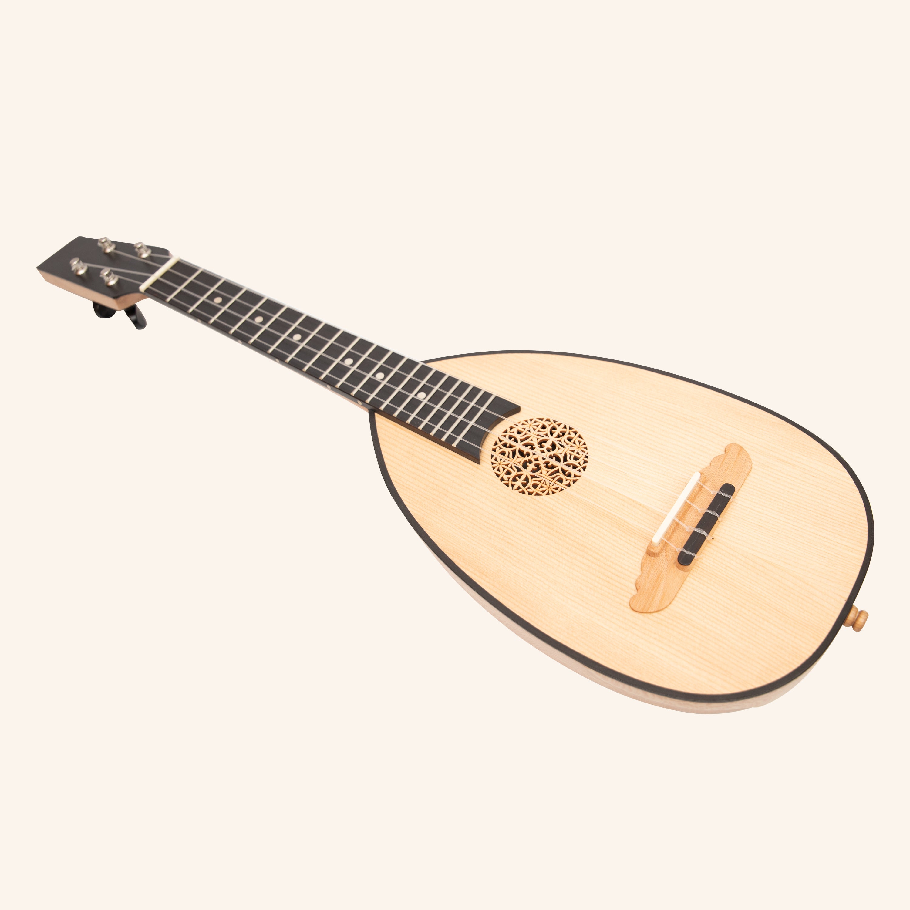 Heartland Baroque Ukulele, 4 String Concert Variegated Walnut and Lacewood