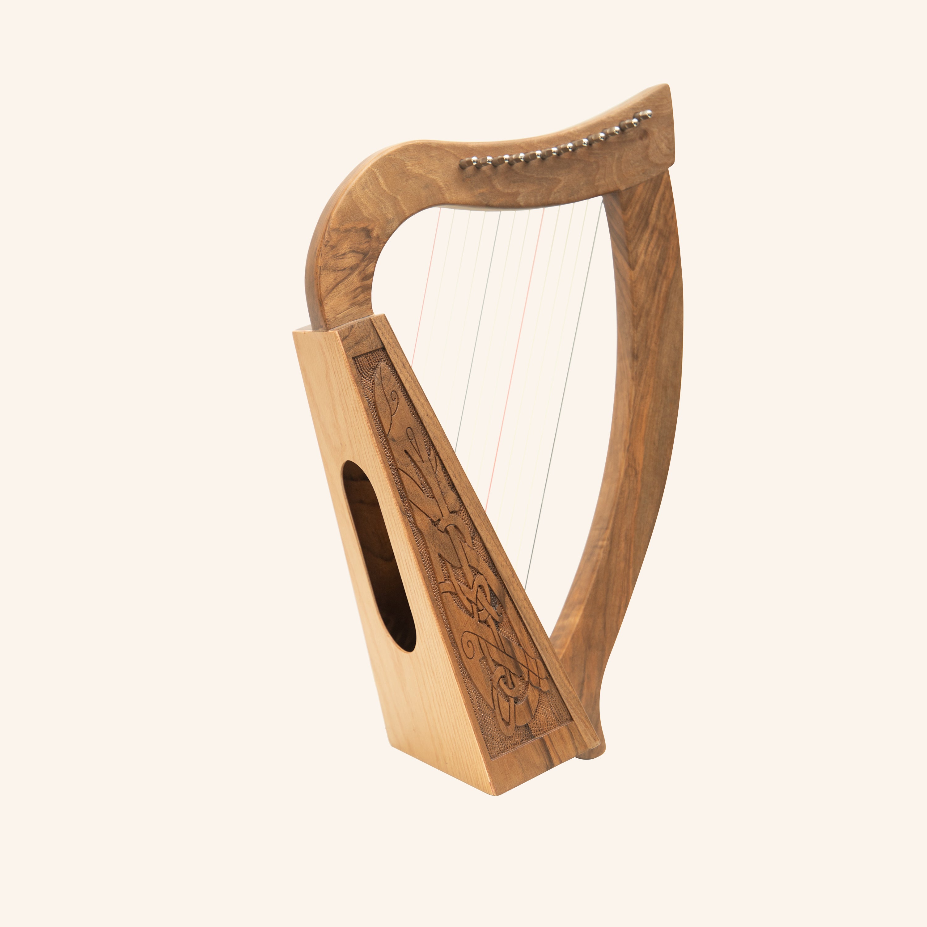 12 String O'Carolan Harp Celtic Dragon, Mini Celtic Harp