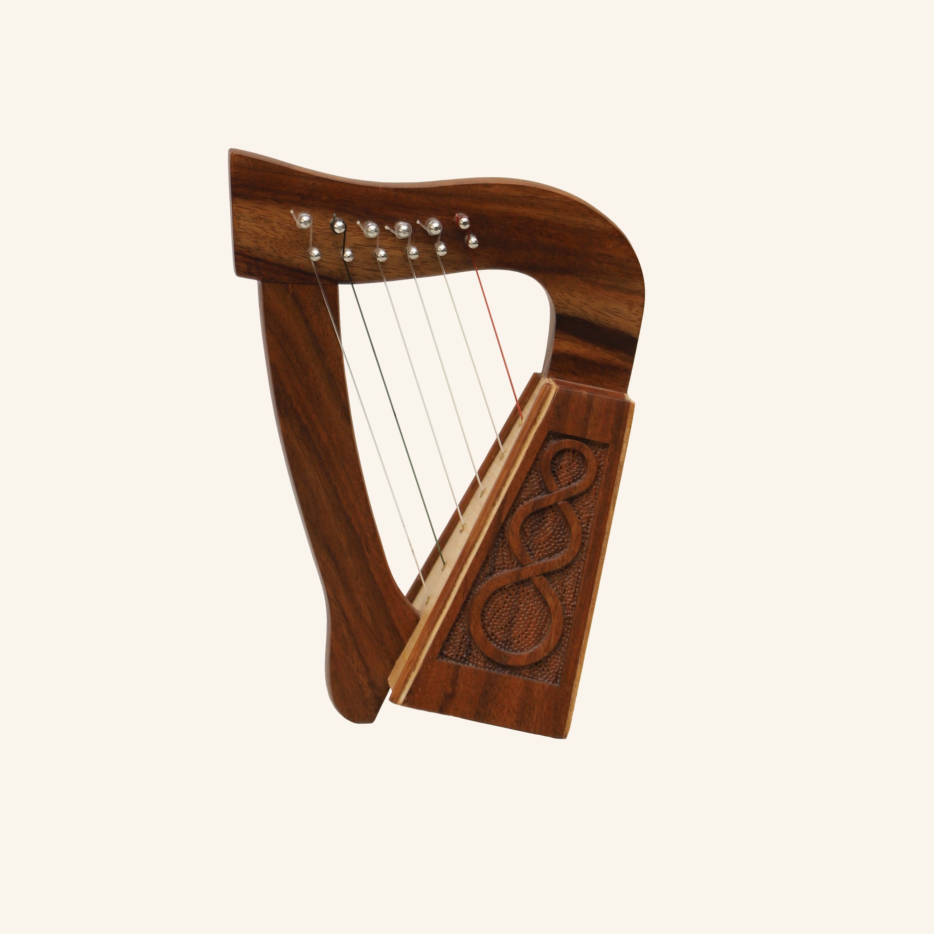 O'carolan Harp, 6 String  Rosewood Knotwork