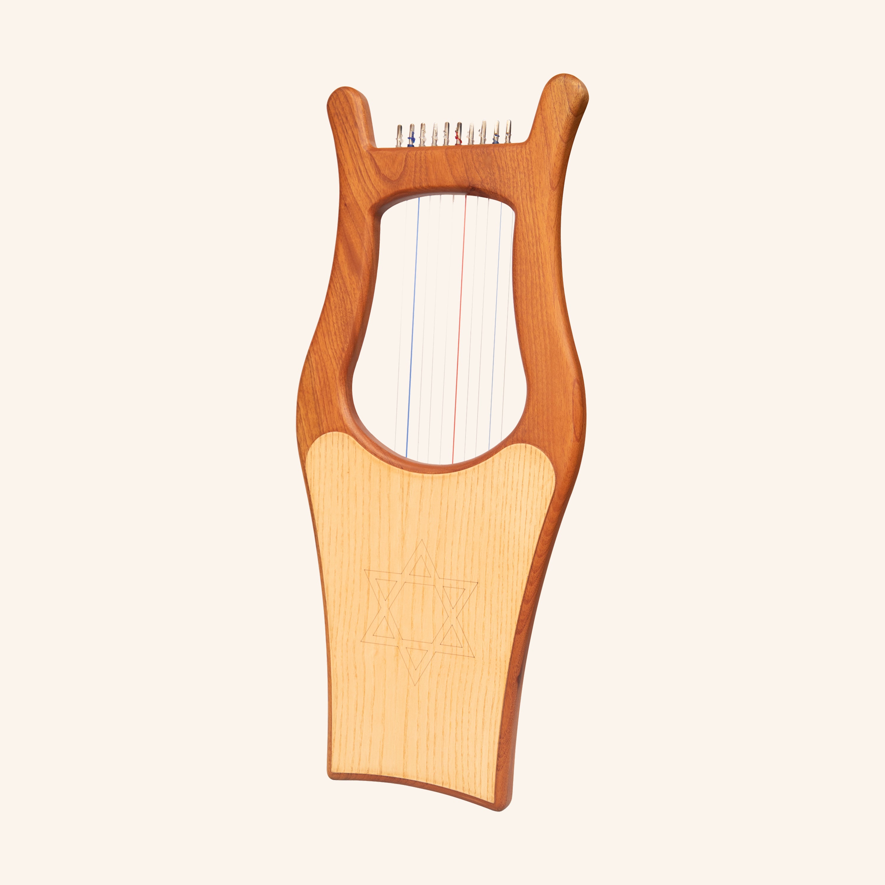Muzikkon Large Kinnor Harp, 10 String Red Cedar