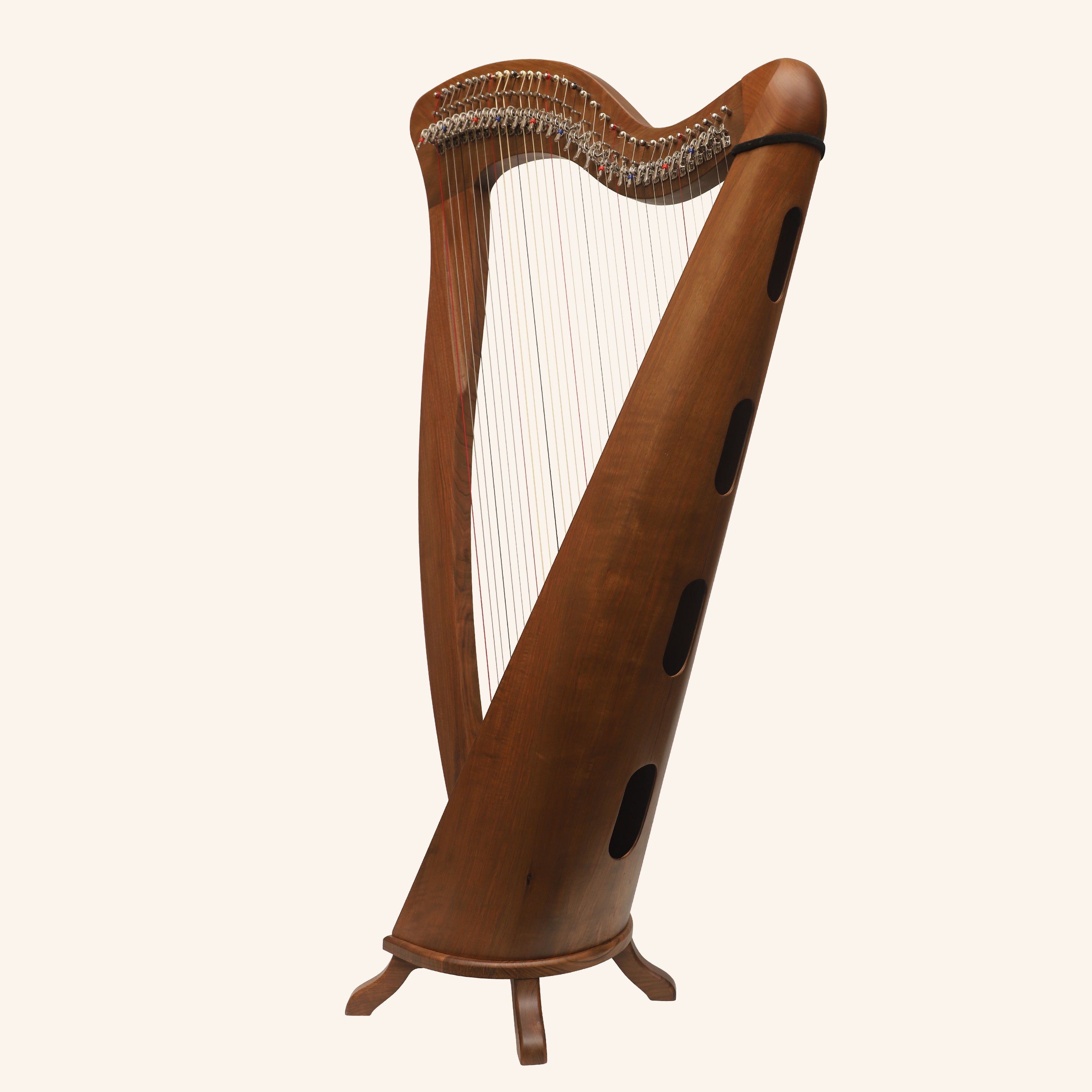 McHugh Harp 34 Strings Walnut Wood Round back