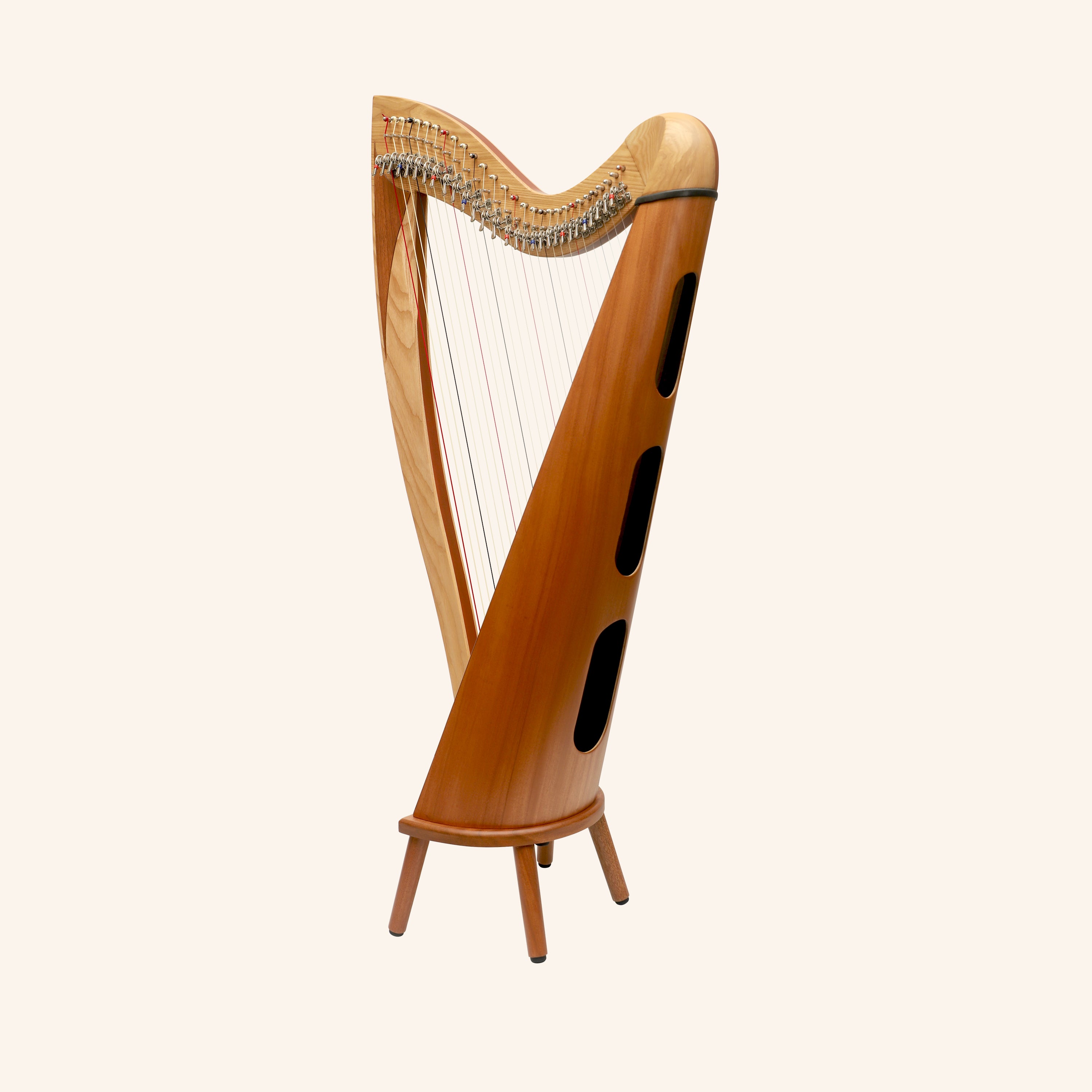 McHugh Atlas Harp 29 String Ash and Mahogany Roundback