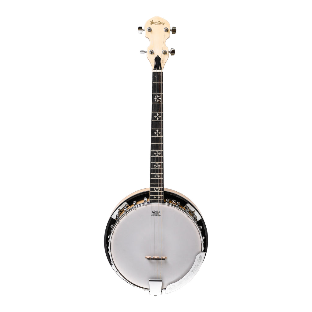 Heartland Deluxe Irish Tenor Banjo Left Handed 19 Frets 24 Bracket Closed Solid Back Maple Finish