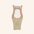 Mini Kinnor Harp, 10 String Lacewood