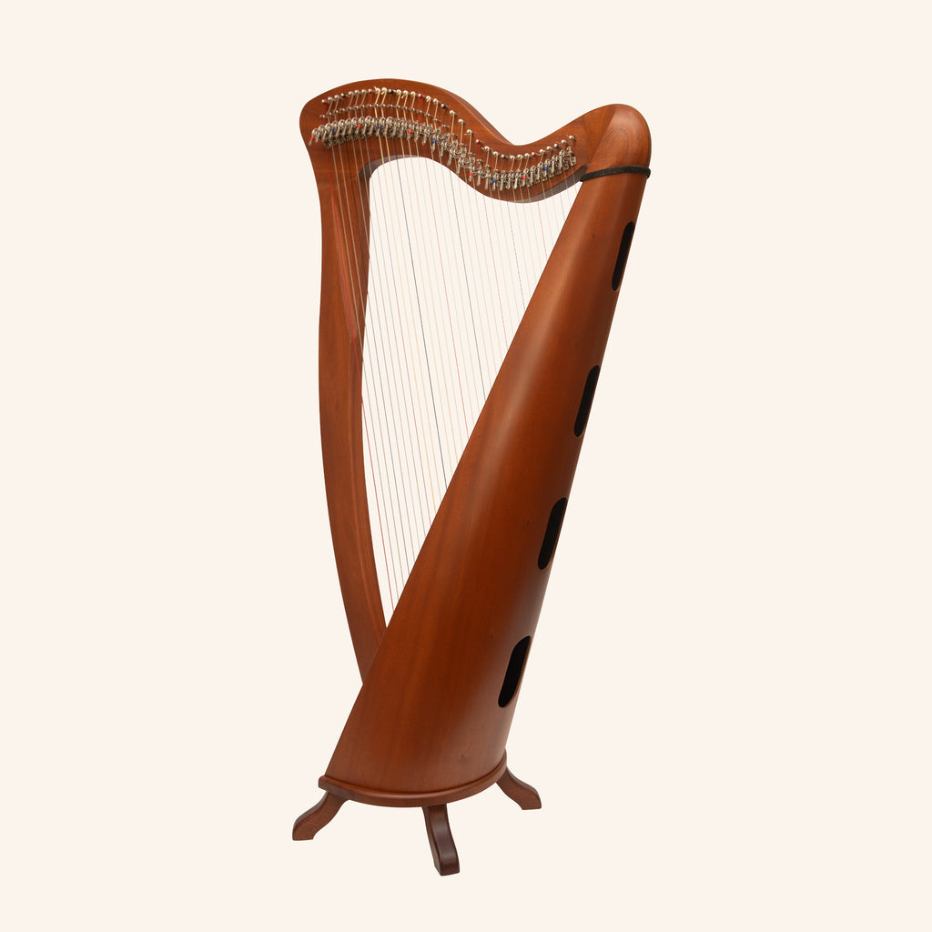 McHugh Harp 34 Strings Mahogany Wood Round back