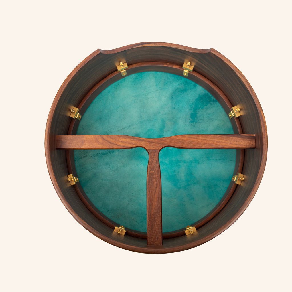 Muzikkon 16"X6" Heartland Tunable Deep Rim Bodhran Rosewood T-Bar Goat Skin