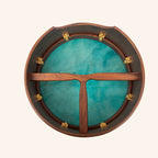 Muzikkon 16"X6" Heartland Tunable Deep Rim Bodhran Rosewood T-Bar Goat Skin