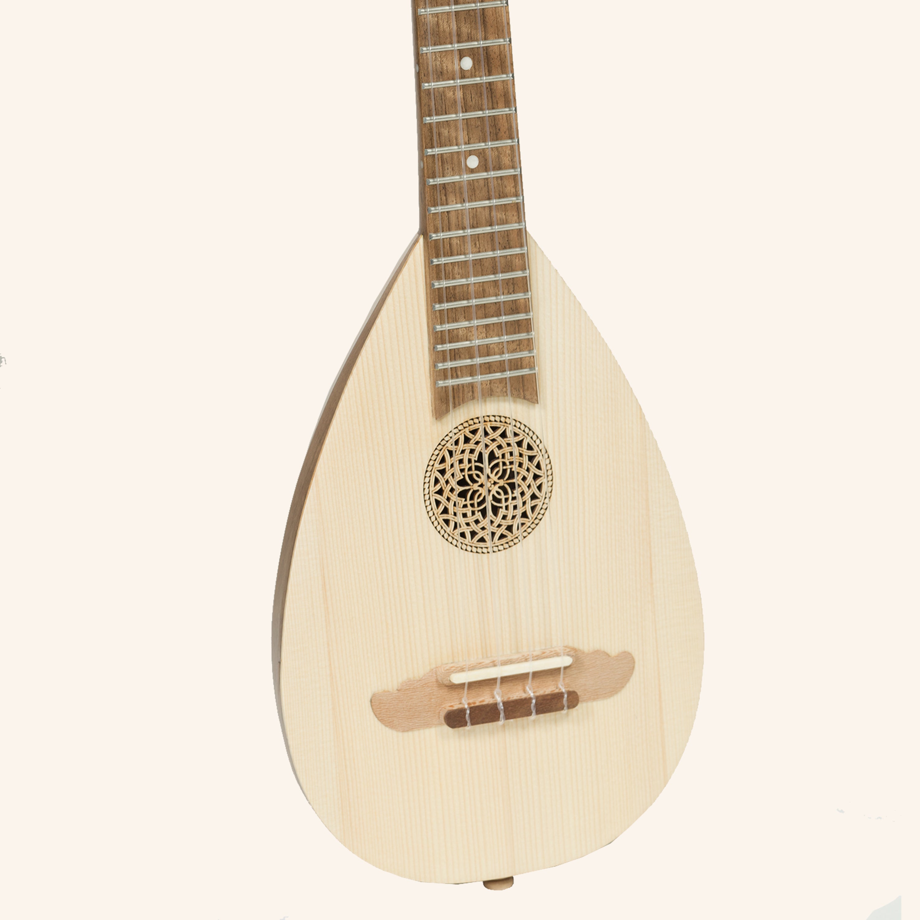 Heartland Baroque Ukulele, 4 String Soprano Variegated Walnut and Lacewood