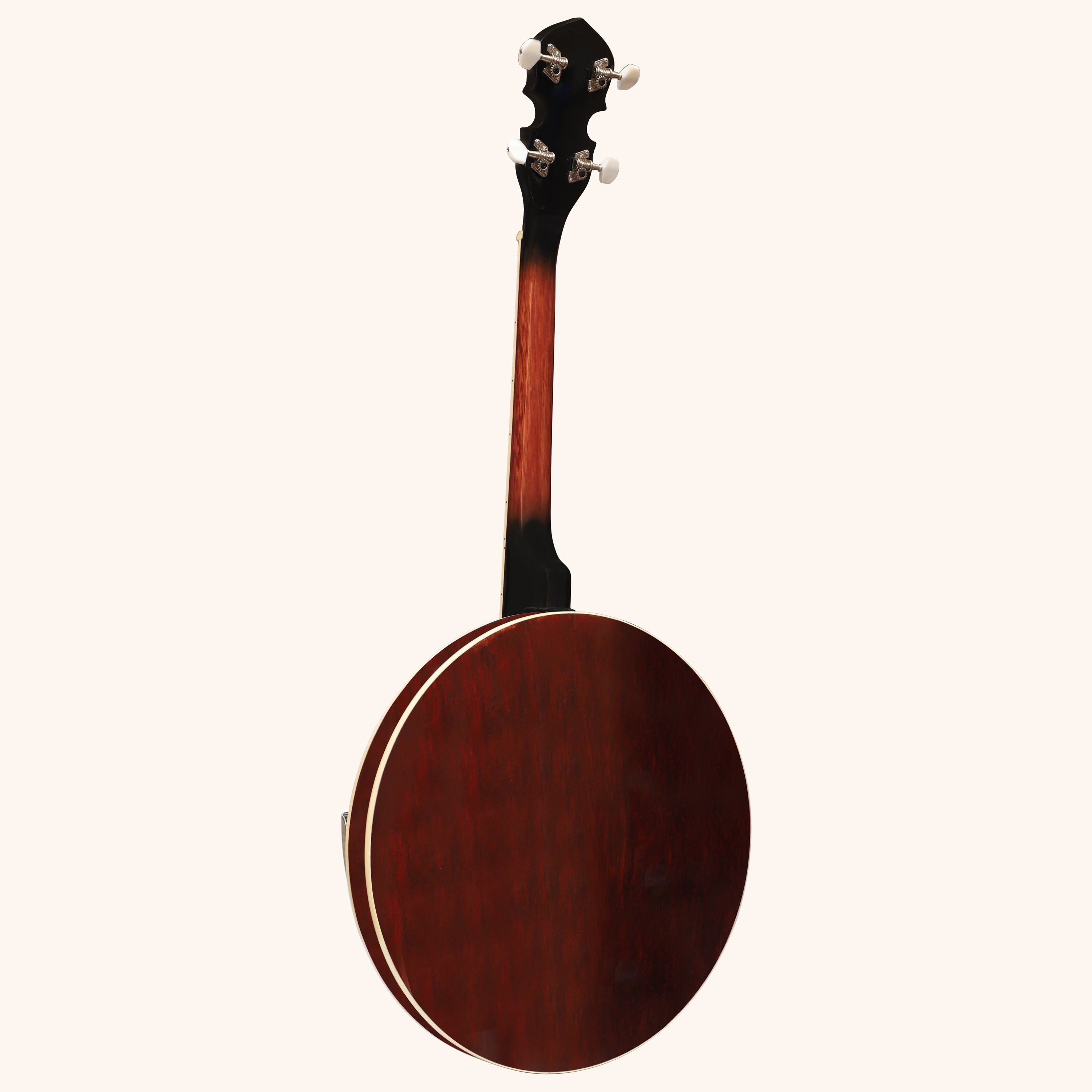 Heartland 4 String Banjo Closed Solid Back 17 Fret, Left Handed 4 String Irish Tenor Banjo Short Scale