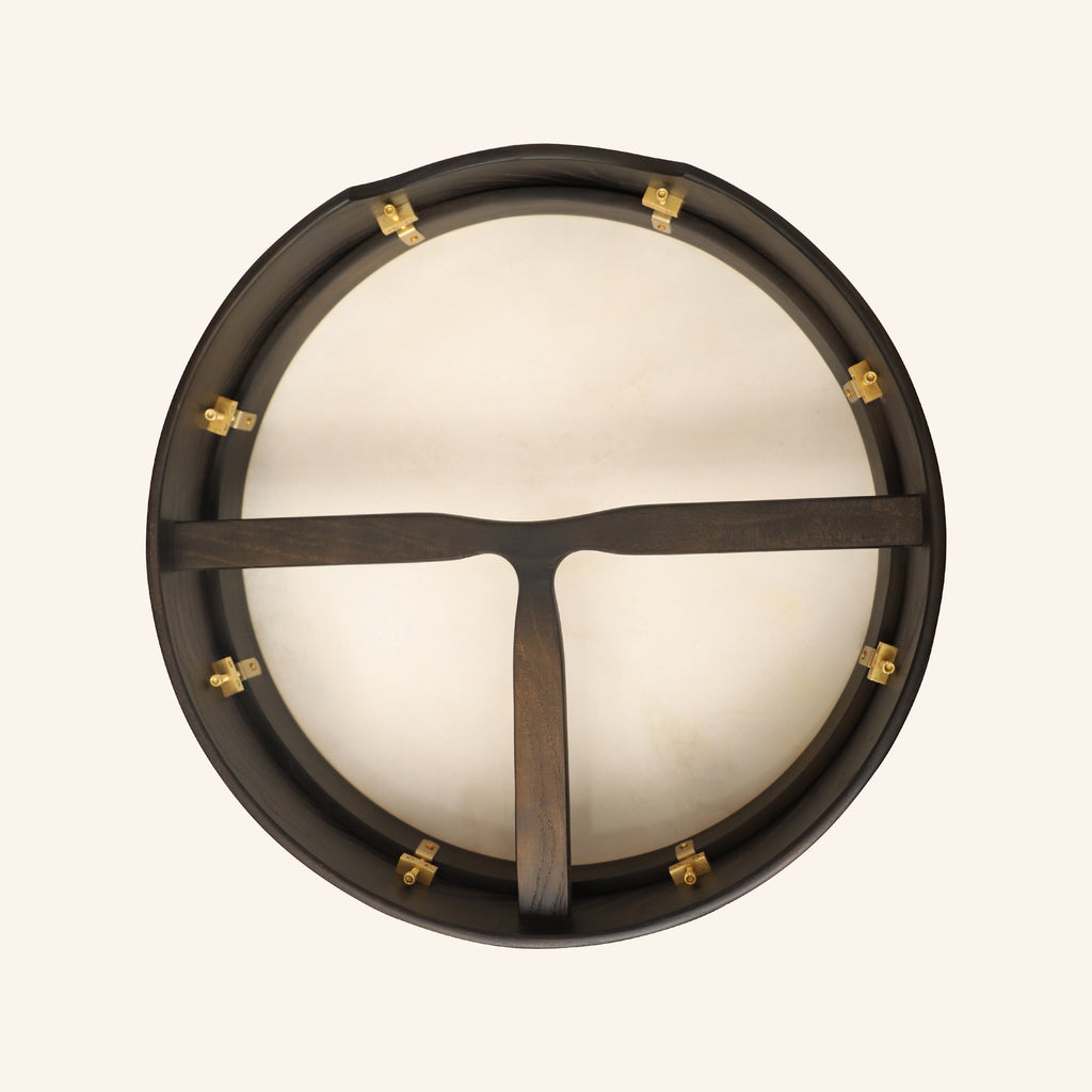 Muzikkon 18"X4" Heartland Tunable Irish Bodhran Drum with T-Bar & Taped Finish Deep Tune