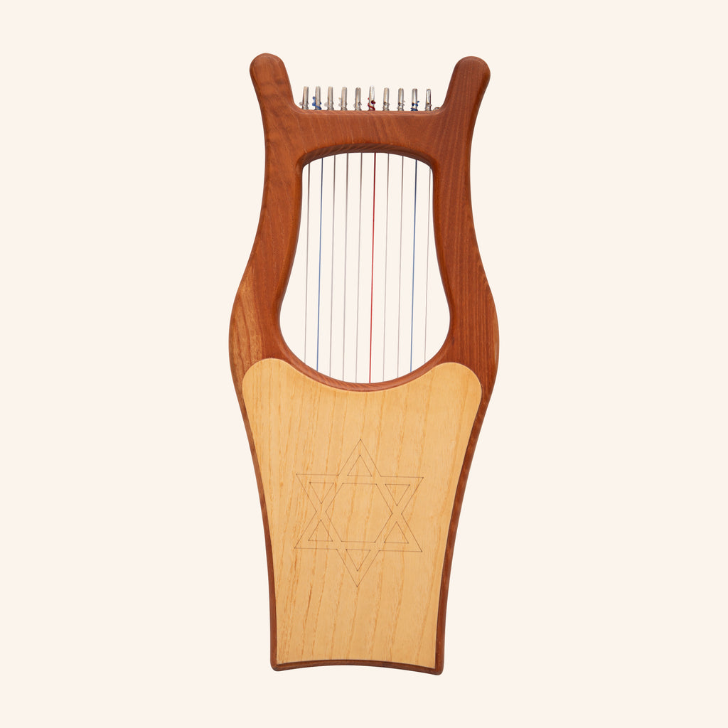 Muzikkon Mini Kinnor Harp, 10 String Red Cedar